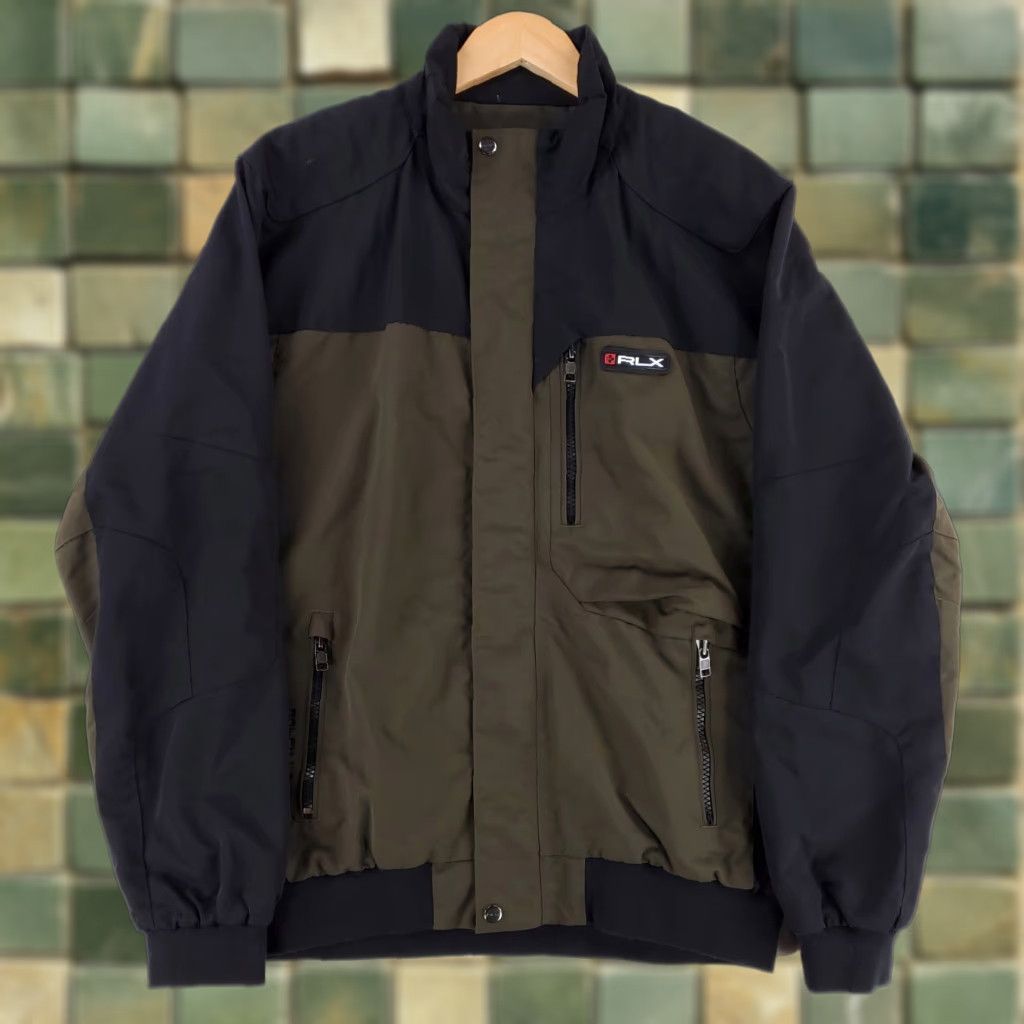 Ralph Lauren VINTAGE RLX Ralph Lauren Full Zip Jacket Windbreaker Long Sleeve Green Black Mens XL Size US XL / EU 56 / 4 - 1 Thumbnail