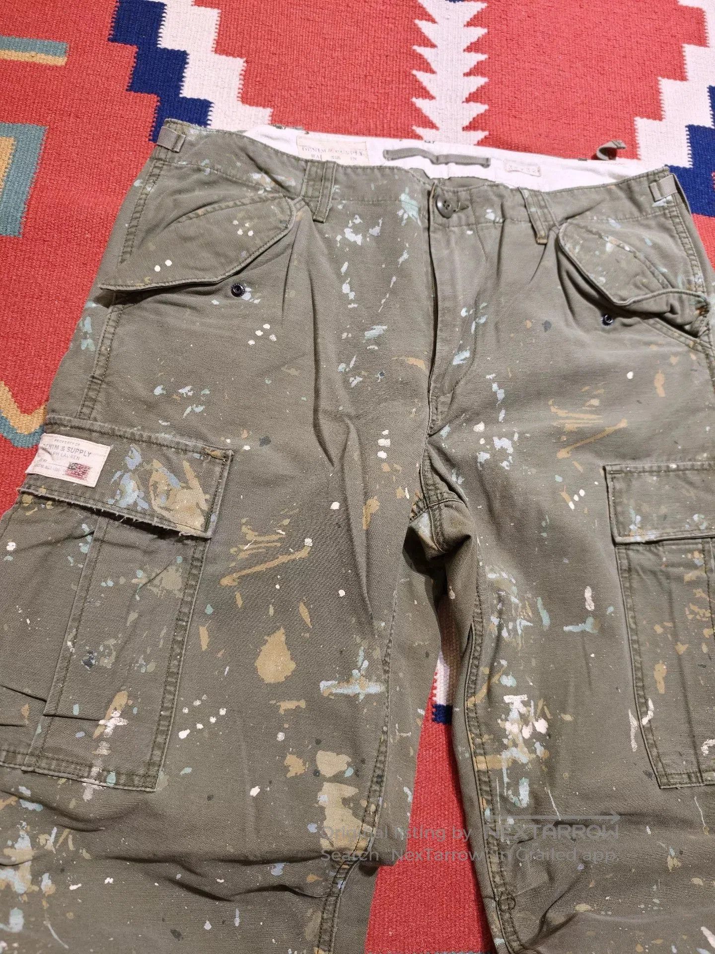 RRL Ralph Lauren Ralph Lauren RRL Splatter Cargo Pants. Size US 36 / EU 52 - 4 Thumbnail