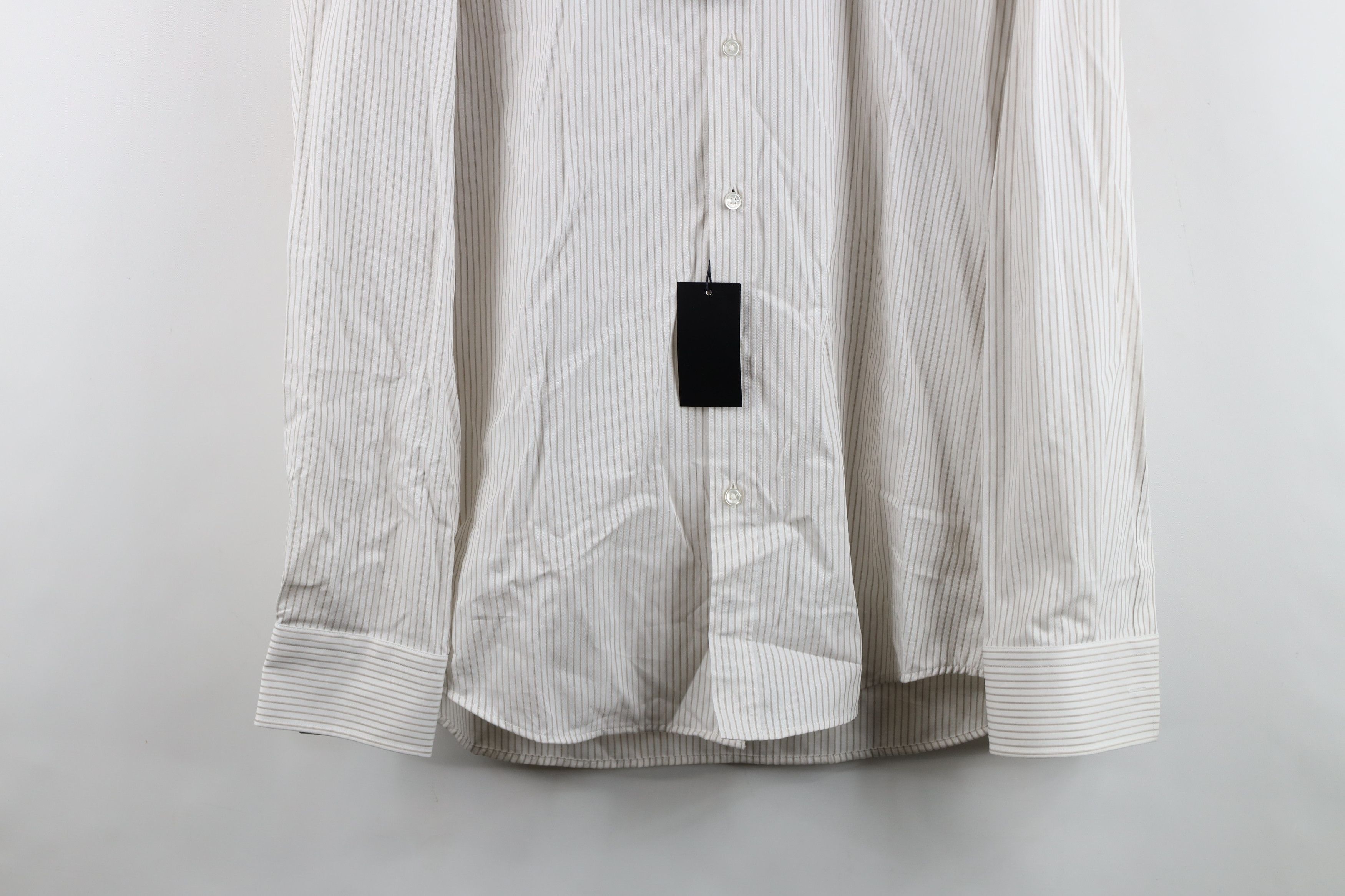 Hugo Boss New Hugo Boss Pinstriped Collared Button Shirt White Gray Size US M / EU 48-50 / 2 - 3 Thumbnail