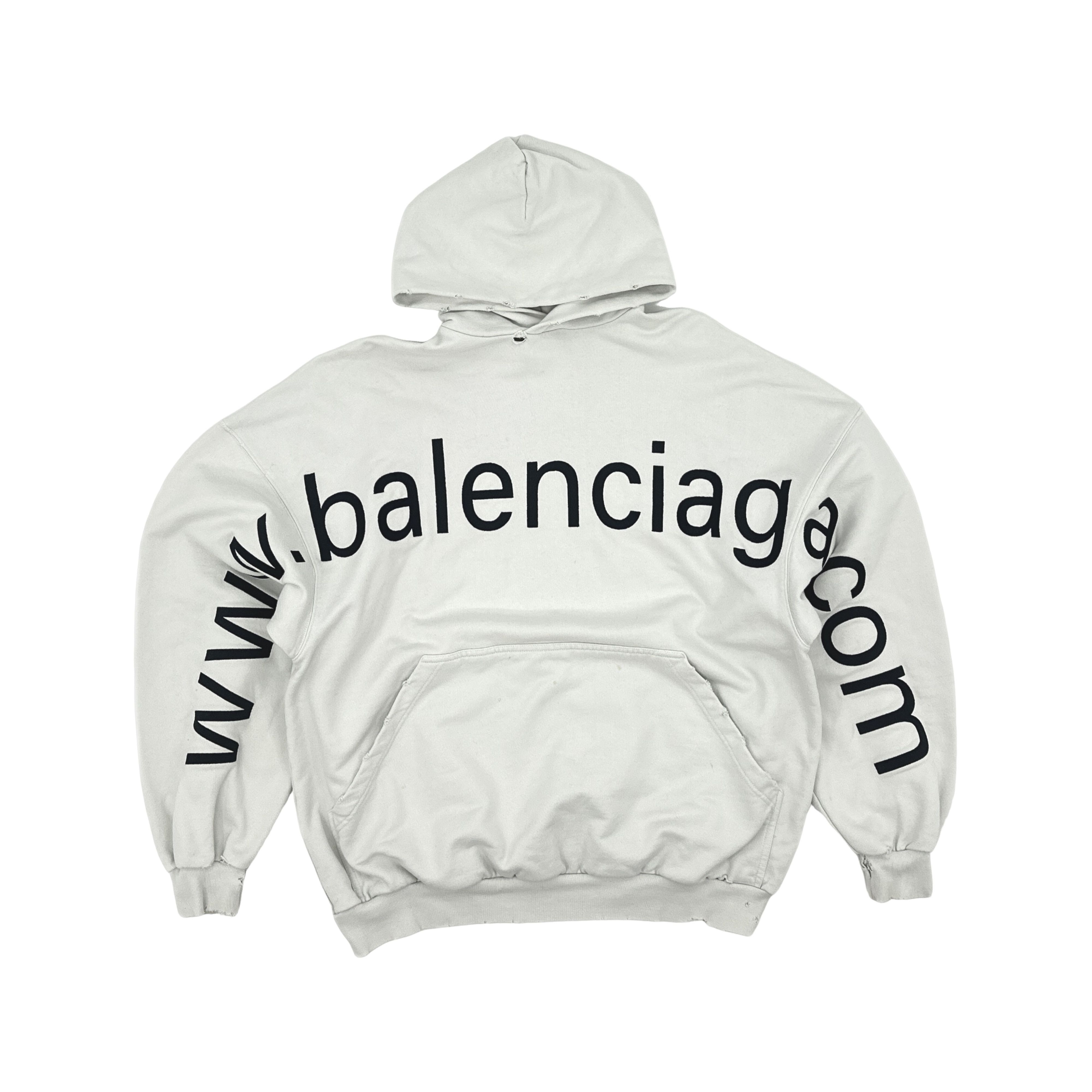 Balenciaga Balenciaga Distressed Logo Hoodie Size 1 Size US S / EU 44-46 / 1 - 1 Thumbnail