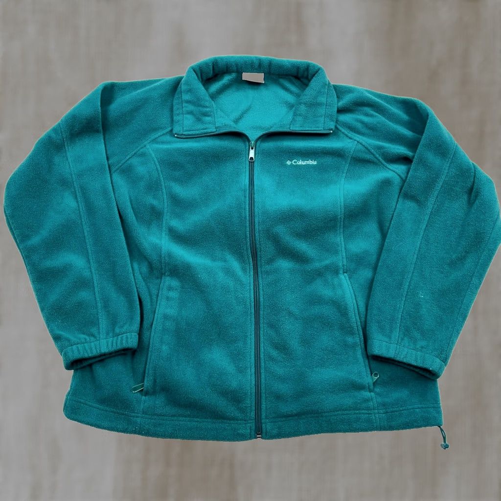 Altea Columbia Sweater Womens 1X Blue Jacket Women Teal Fleece Full Zip Brenton Springs Hike Size XL / US 12-14 / IT 48-50 - 1 Thumbnail