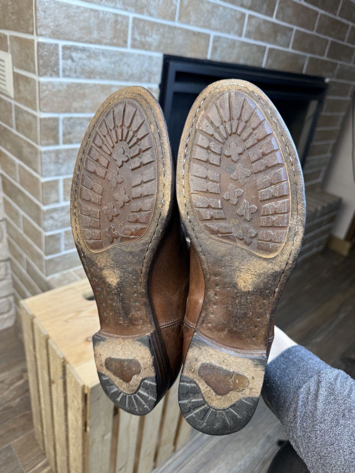 Officine Creative × Vintage Officine Creative Brown Leather Ceton Chealsea Boots Size US 9 / IT 39 - 10 Thumbnail