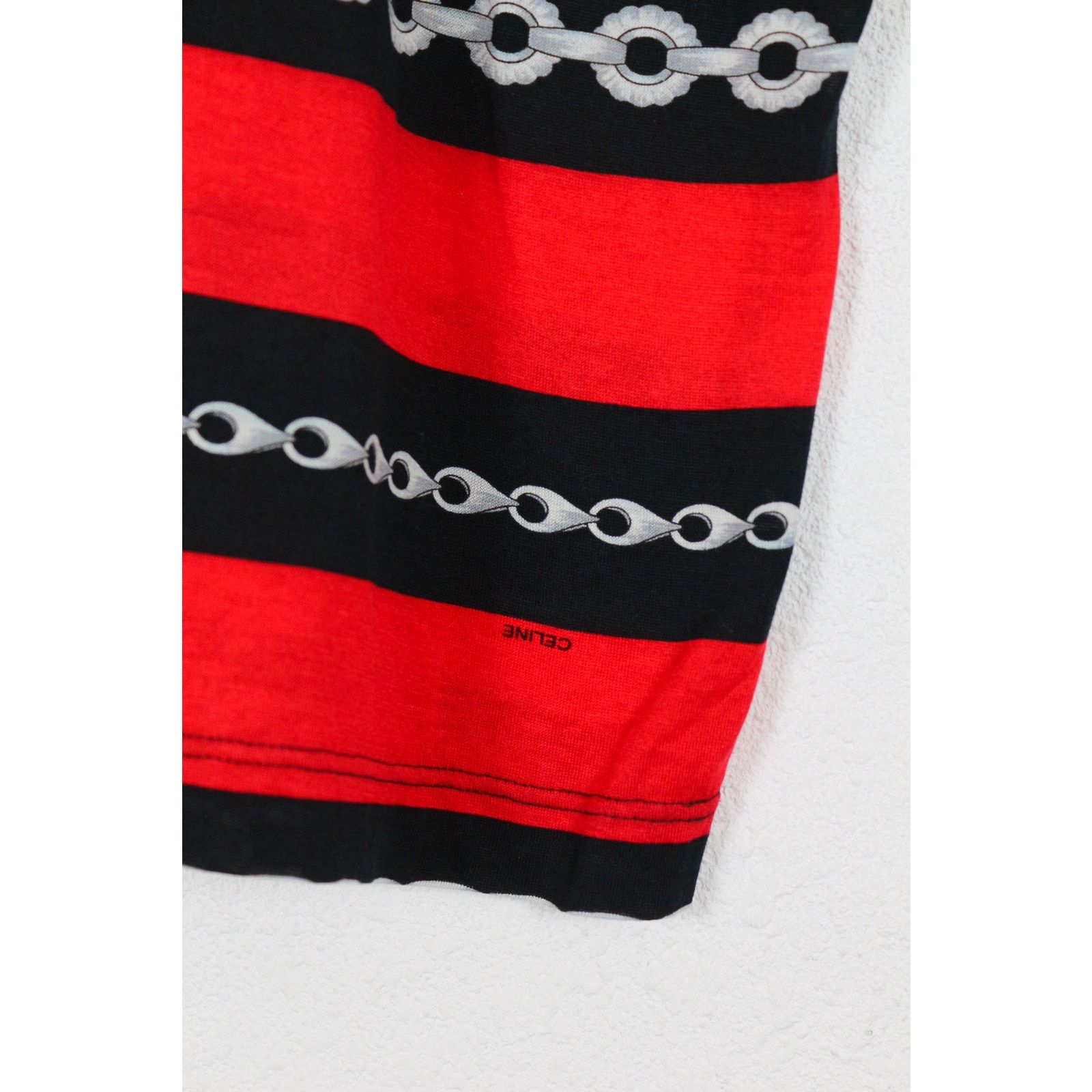 Celine Vintage Celine Paris Chain Monogram Logo T-shirt Tee 90s 80s Size US S / EU 44-46 / 1 - 4 Thumbnail