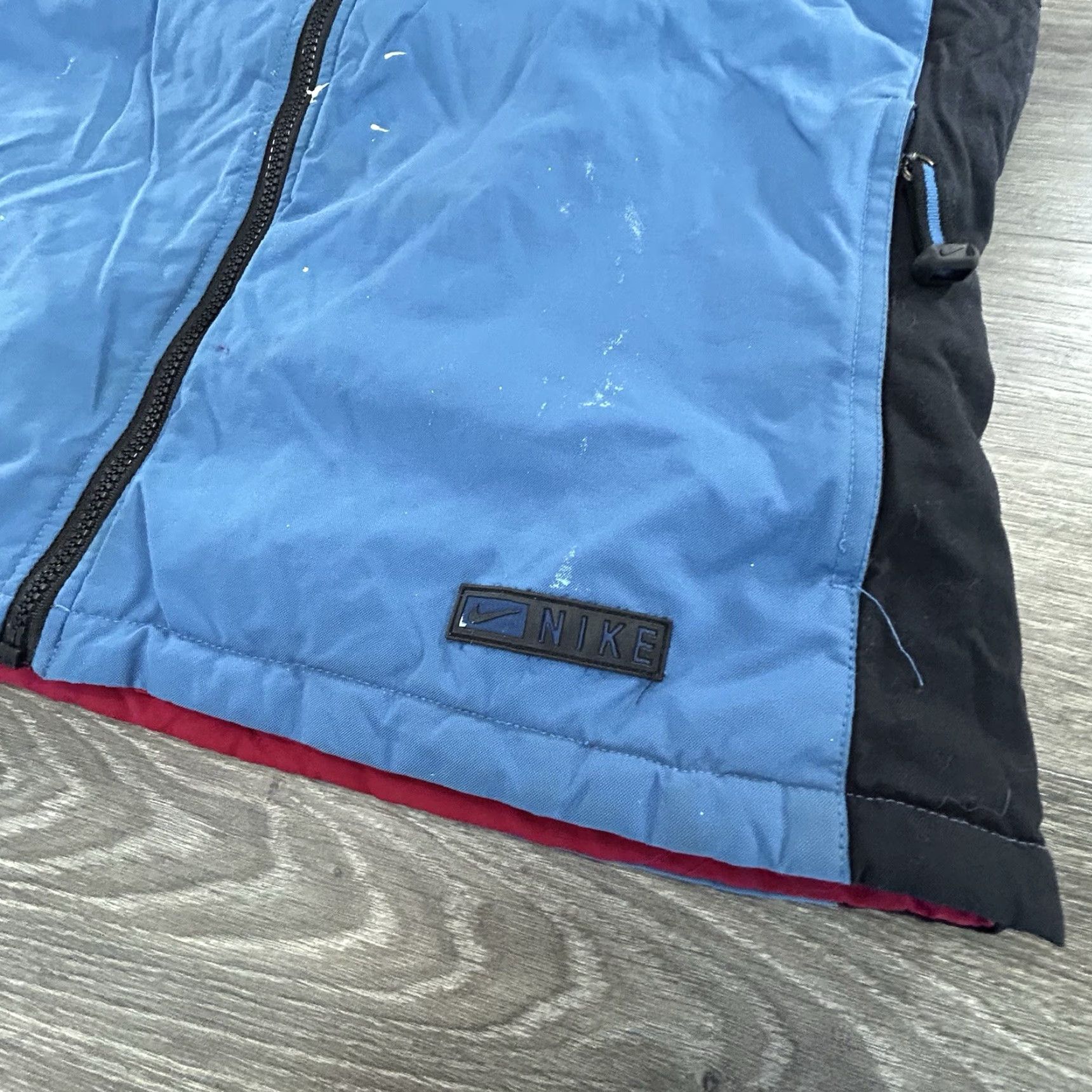 Nike VINTAGE Nike Vest Jacket Womens Large Reversible Nylon 90s Spellout Logo Zipper Pockets Blue Size L / US 10 / IT 46 - 6 Thumbnail