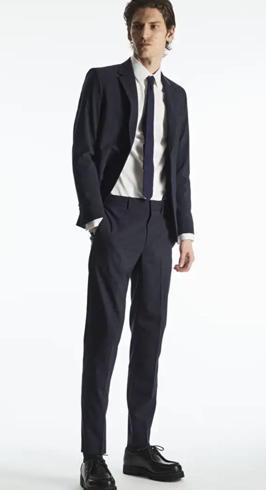 Cos COS Melange Wool Blazer Slim Fit Size 38R Size 38R - 2 Thumbnail