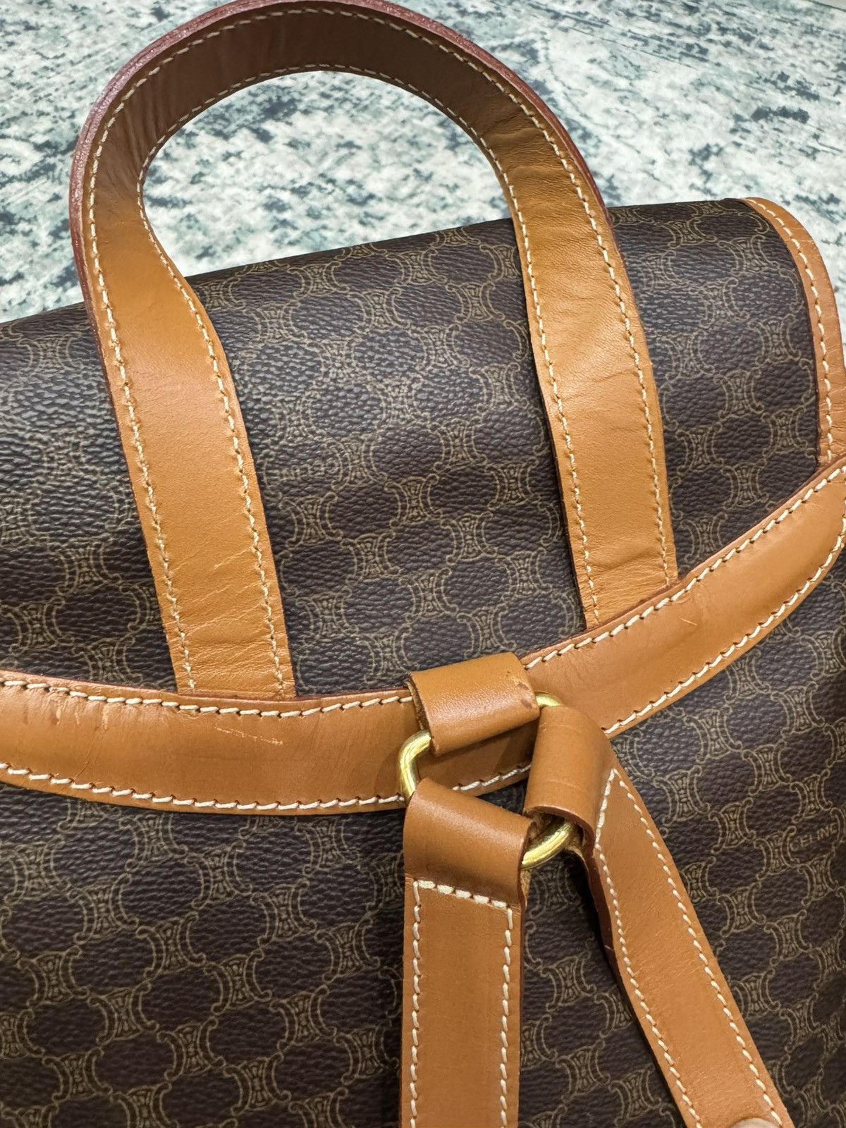 Celine CELINE C.E06-2 MACADAM MONOGRAM COATED FABRIC BAGPACK Size ONE SIZE - 7 Thumbnail