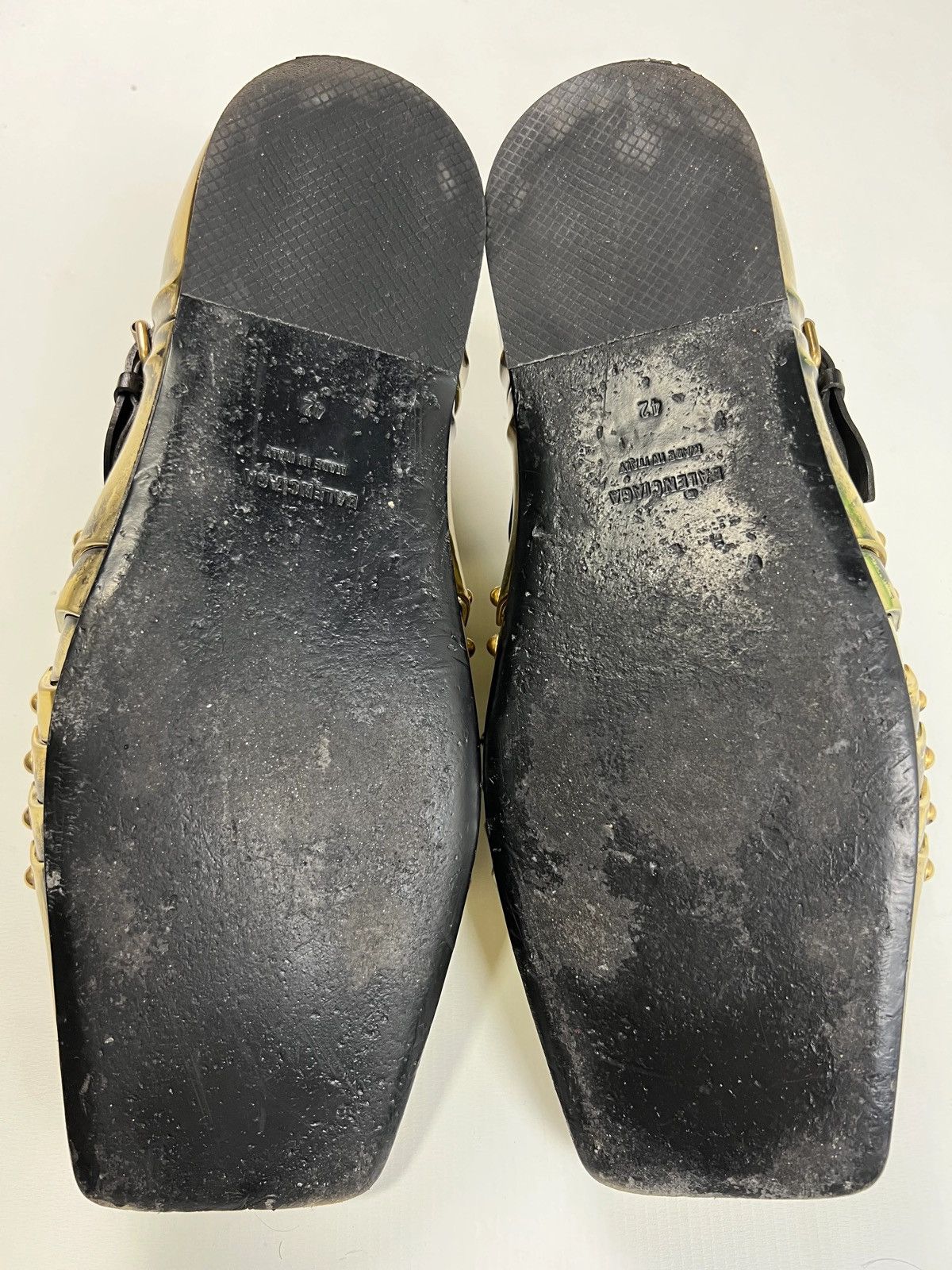 Balenciaga BALENCIAGA 1OF10 AW21 CHEVALIER ARMOR DERBIES IN GOLD SZ:42 Size US 8.5 / EU 41-42 - 7 Thumbnail