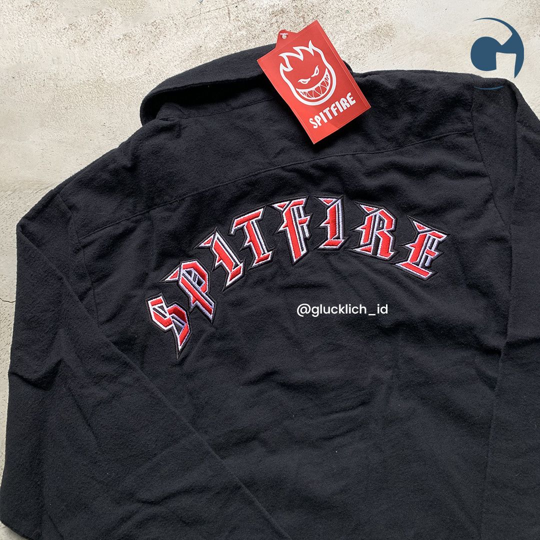 Spitfire Spitfire, Embroidered Black Flannel Shirt Size US S / EU 44-46 / 1 - 5 Thumbnail