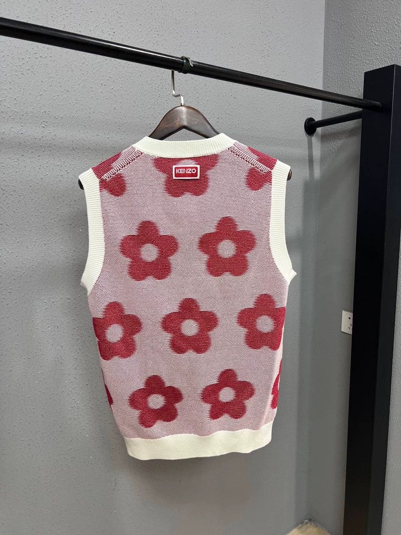 Kenzo KENZO Pink floral knit vest Size M / US 6-8 / IT 42-44 - 2 Thumbnail