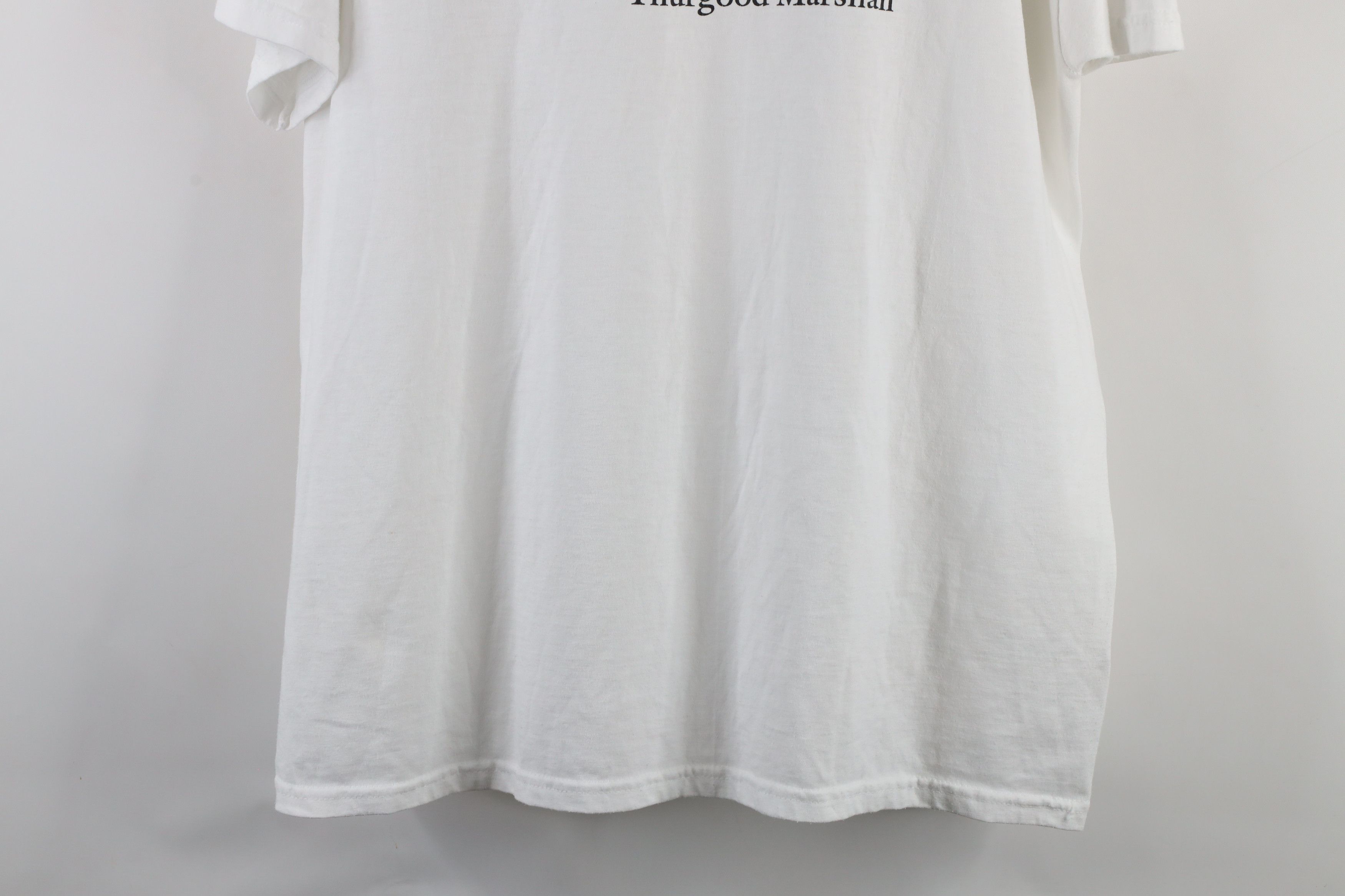 Vintage Vintage 90s Thurgood Marshall Short Sleeve T-Shirt White Size US XL / EU 56 / 4 - 3 Thumbnail