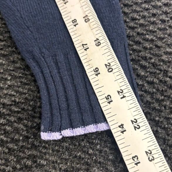 Vintage Woolovers Navy Blue Pure New Wool Quarter Zip Women's Sweater Size L Size L / US 10 / IT 46 - 7 Thumbnail