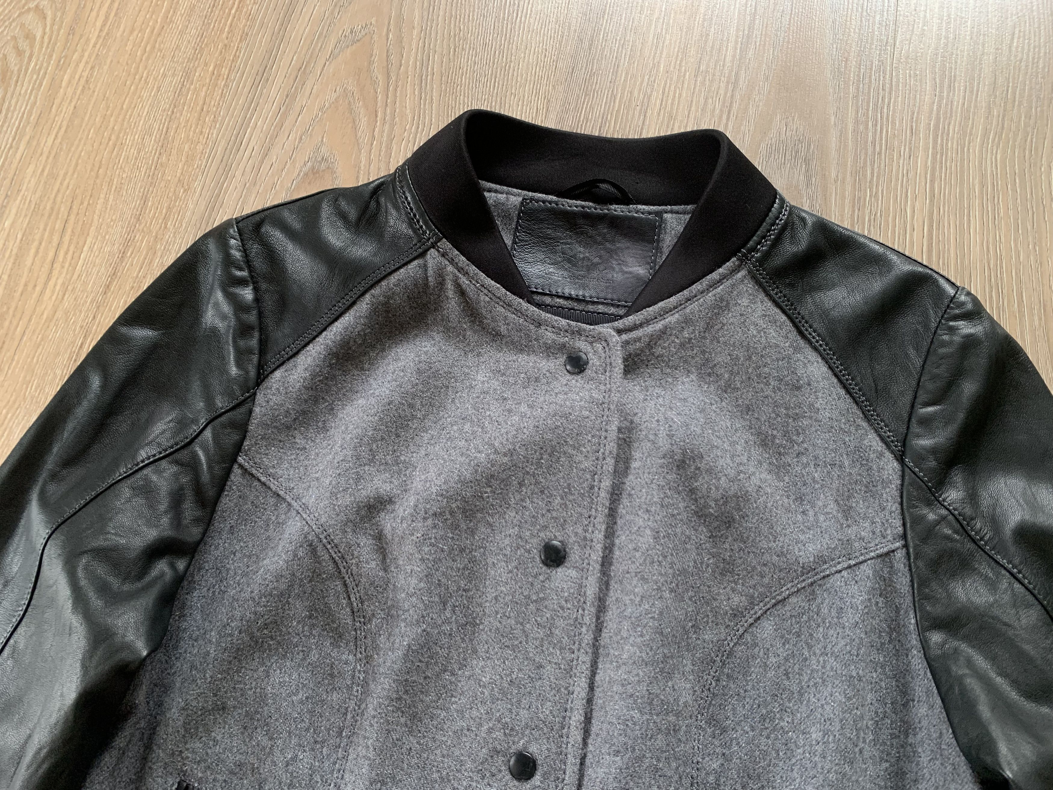 Handmade Alexander Chernokun Wool Leather Combined Bomber Jacket Size S / US 4 / IT 40 - 5 Thumbnail