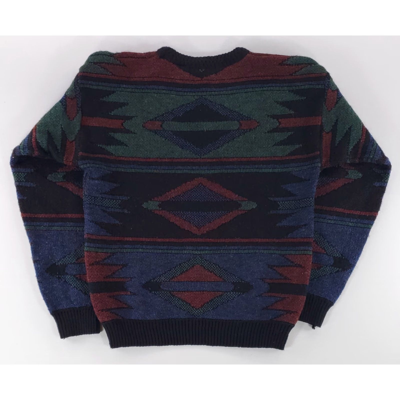 Croft & Barrow Croft & Barrow Patterned Knit Cosby Sweater Black Red Green Blue Mens S Multicolor Pullover Men S Size US S / EU 44-46 / 1 - 4 Thumbnail