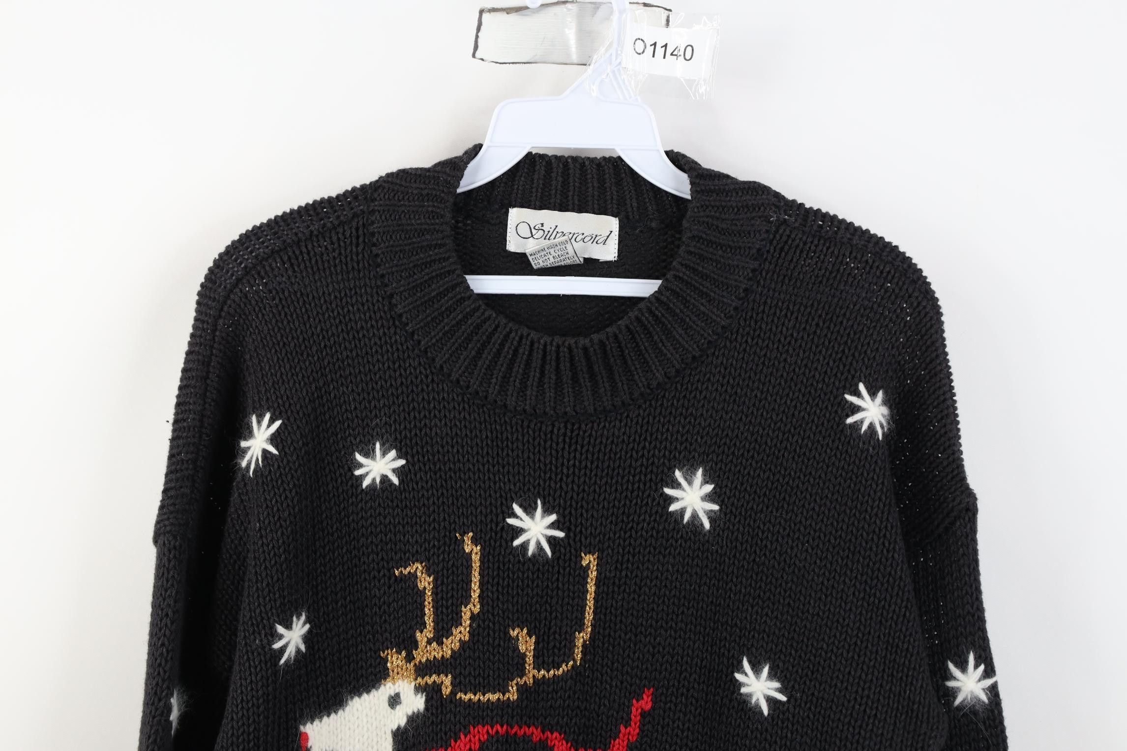 Vintage Vintage 90s Streetwear Christmas Reindeer All Over Sweater Size M / US 6-8 / IT 42-44 - 2 Thumbnail