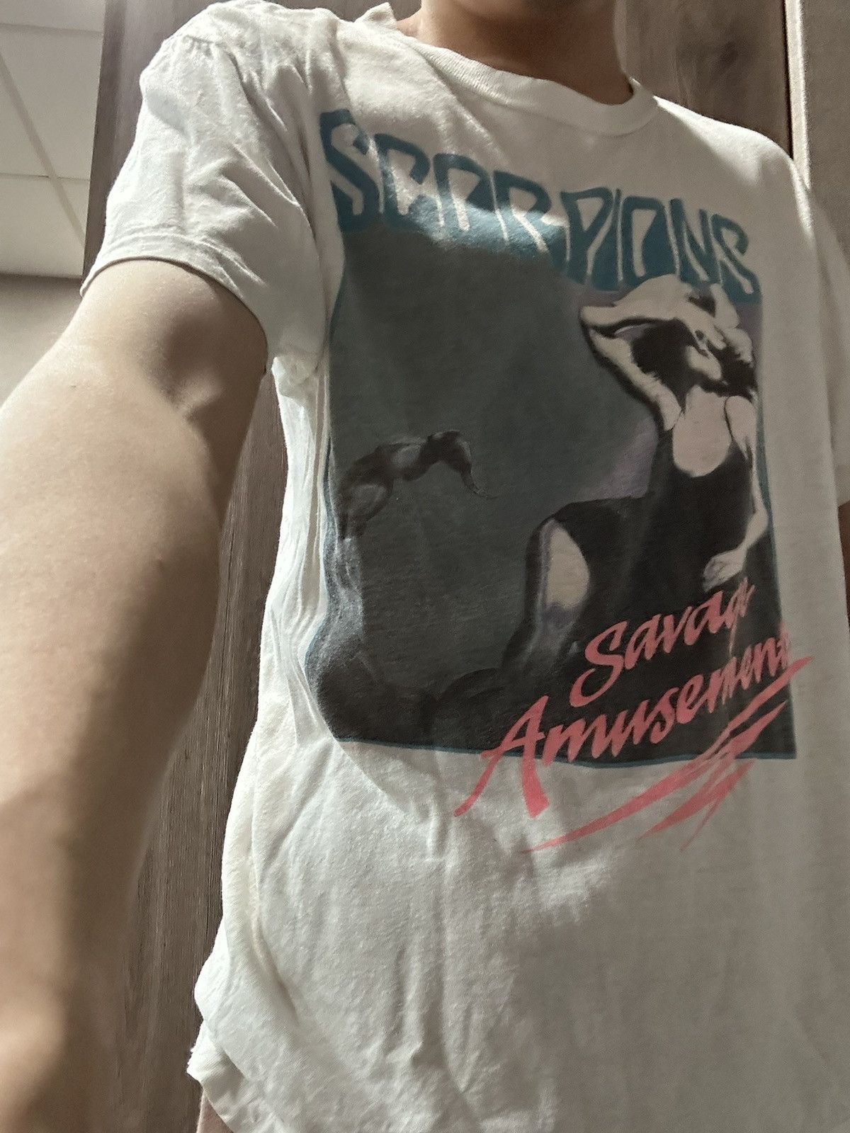 Band Tees VINTAGE 1988 SCORPION SAVAGE AMUSEMENT TOUR T-SHIRT Size US L / EU 52-54 / 3 - 6 Thumbnail