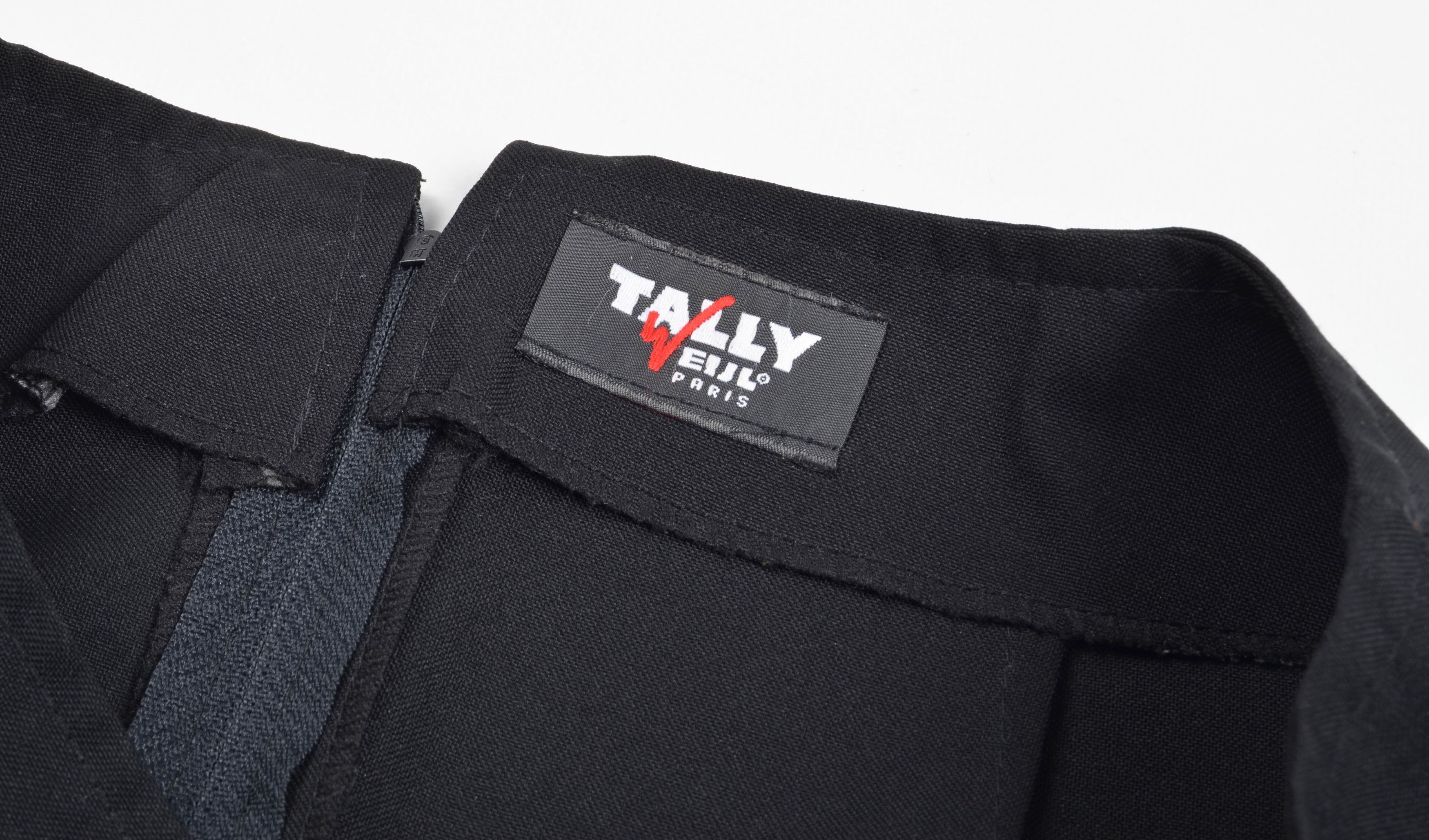 Vintage Vintage Tally Weijl Y2K French Black Belt Details Skirt Size 28" / US 6 / IT 42 - 6 Thumbnail