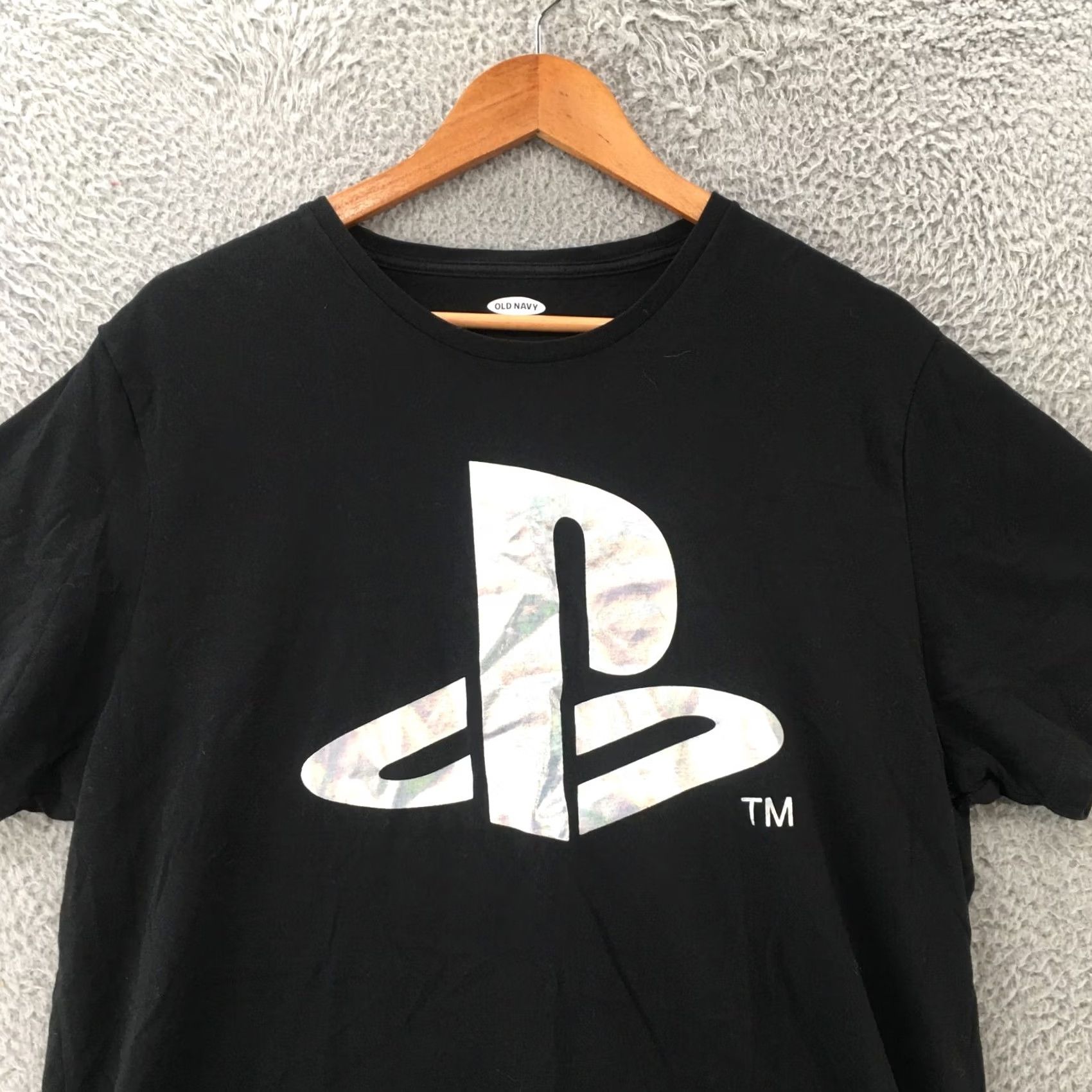 Old Navy Old Navy Playstation T-Shirt Mens XL Black Silver Logo Crew Neck Size US XL / EU 56 / 4 - 2 Thumbnail