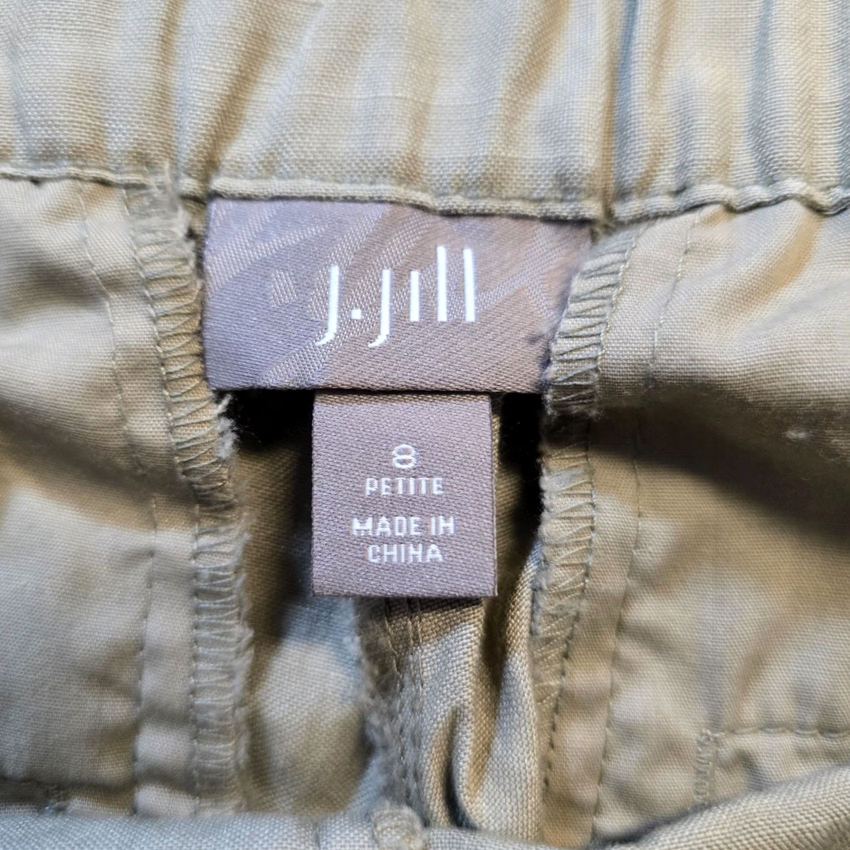 J. Jill J. Jill Pants Womens Size 8P Petite Beige Silk Linen Blend Cropped Pull On Casual Beige Silk Linen Blend Cropped Pants Casual Womens 8P Petite Size 30" / US 8 / IT 44 - 4 Thumbnail