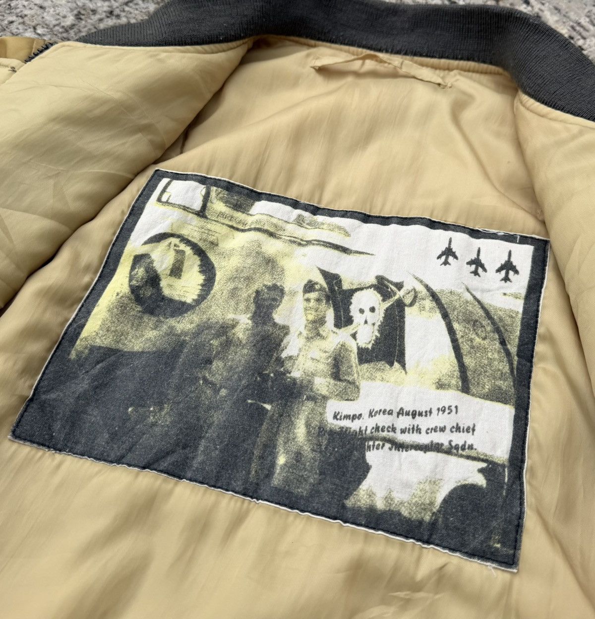 Avirex VTG MA-1 Flight Jacket Art Sabre Ace Korea Japan Bomber Size US L / EU 52-54 / 3 - 10 Thumbnail