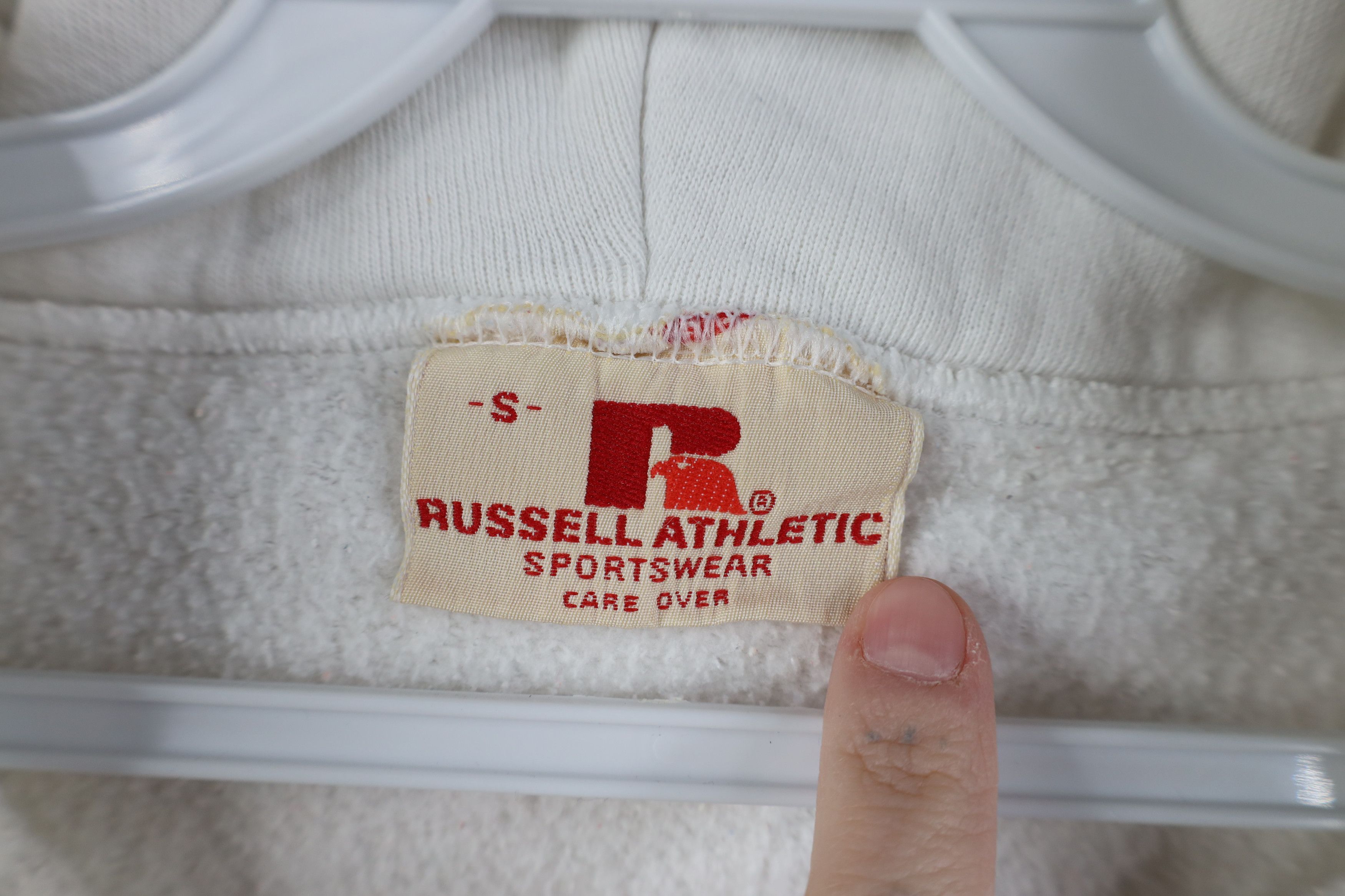 Russell Athletic Vintage 70s Russell Athletic Hoodie Sweatshirt White USA Size US S / EU 44-46 / 1 - 5 Thumbnail