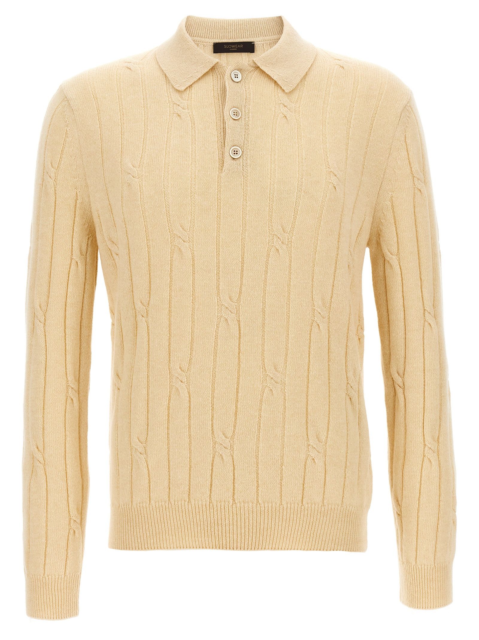 Zanone Braided Wool Polo Shirt Size US M / EU 48-50 / 2 - 1 Thumbnail