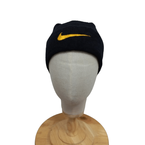 Nike 💥 Vintage nike swoosh big logo made in usa beanie hat Size ONE SIZE - 1 Thumbnail
