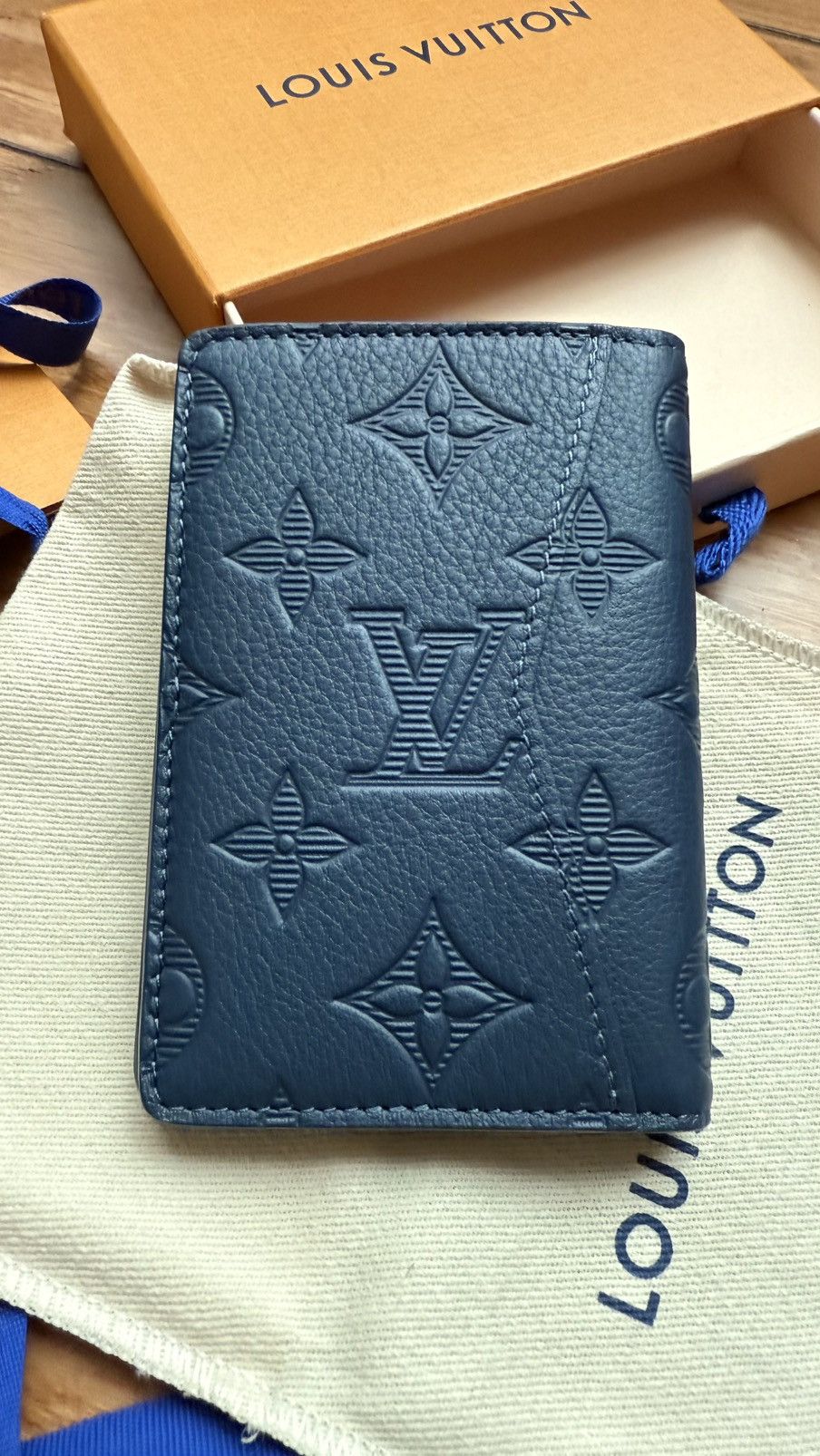 Louis Vuitton Louis Vuitton Pocket Organizer Shadow Navy Blue Size ONE SIZE - 2 Thumbnail