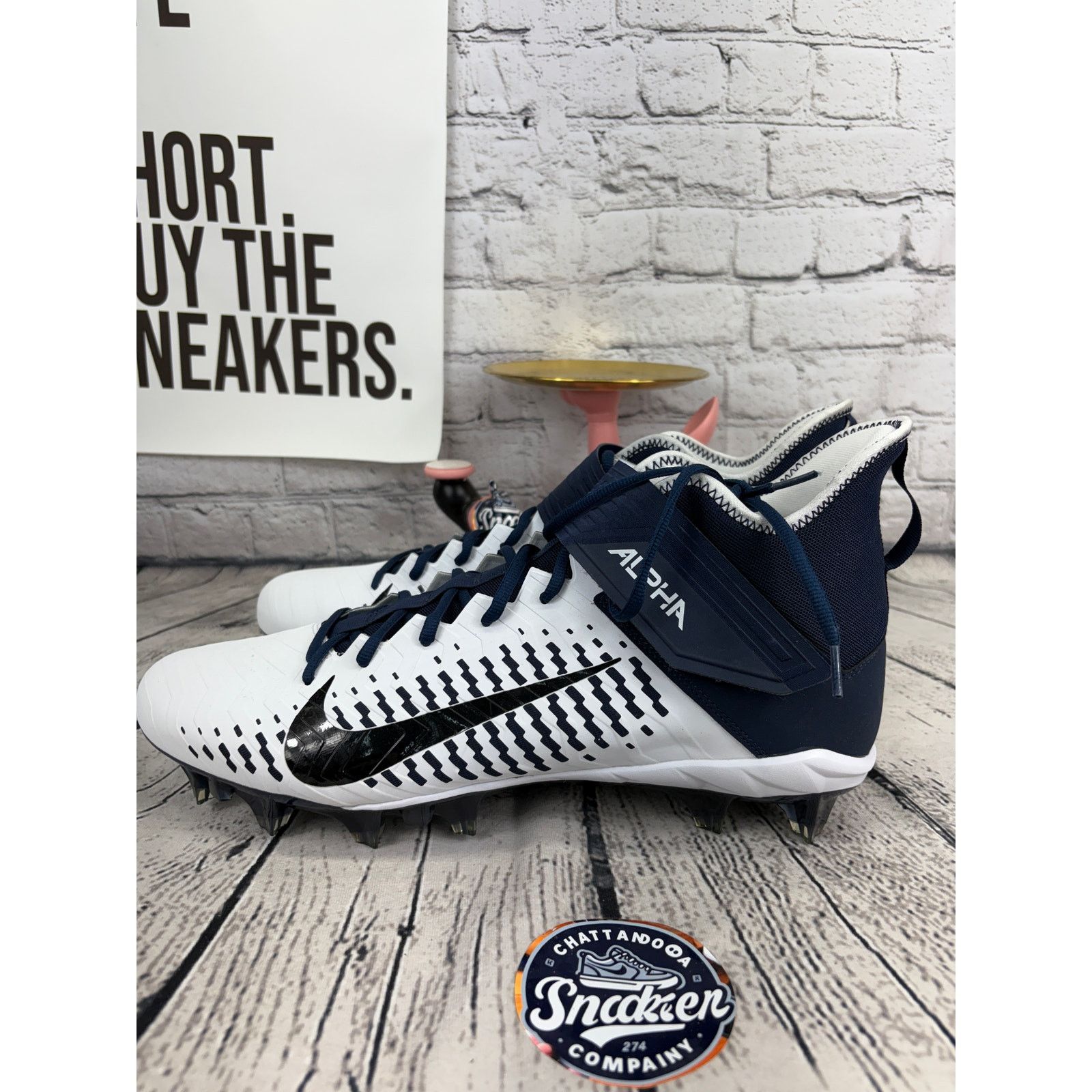 Nike Nike Alpha Menace Pro 2 Mid Mens 17 Blue Football Cleats Size US 15 / EU 48 - 3 Thumbnail