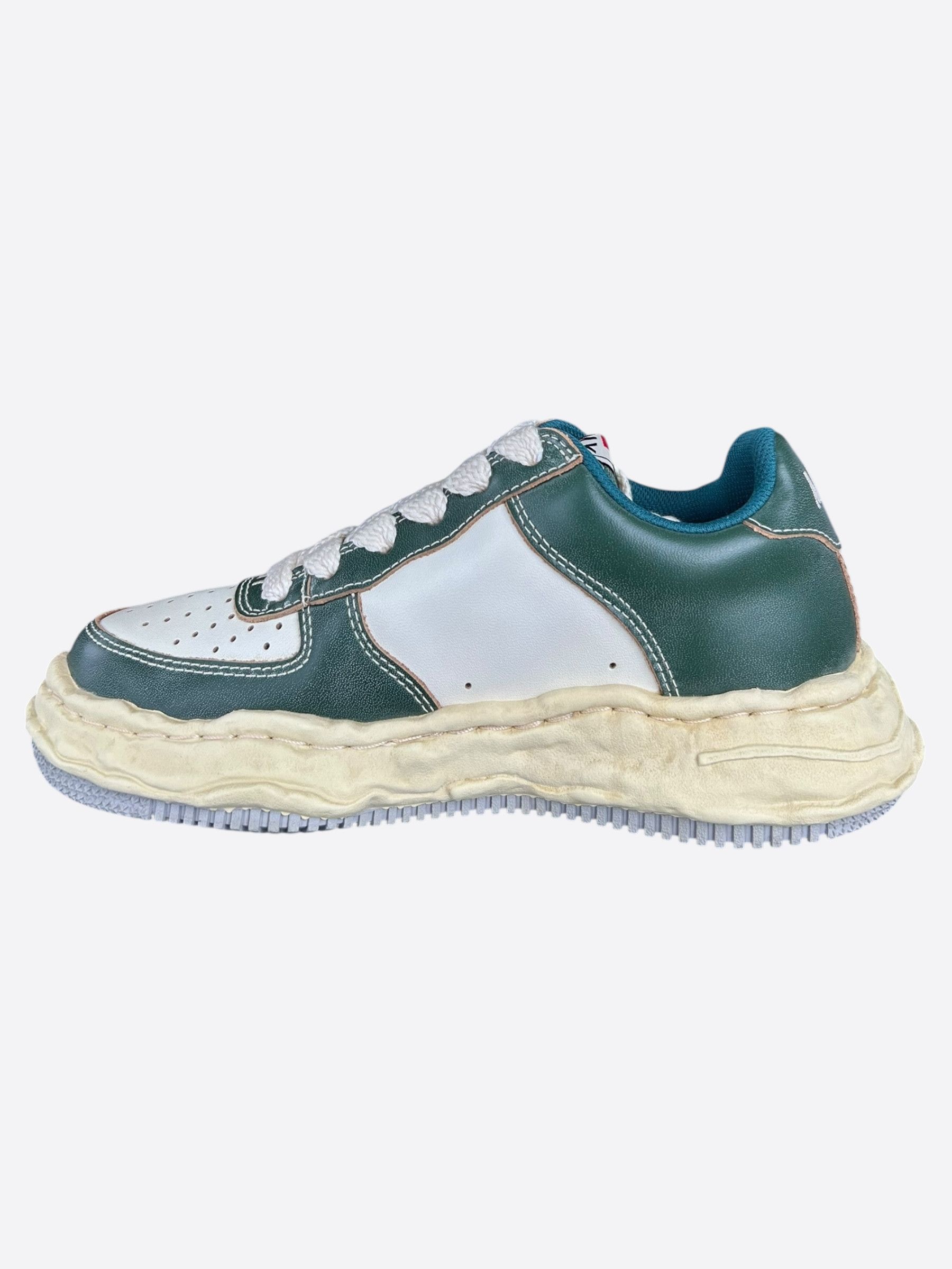 Maison MIHARA YASUHIRO Maison Mihara Yasuhiro Aged Green & White Wayne Sneakers Size US 6 / EU 39 - 6 Thumbnail