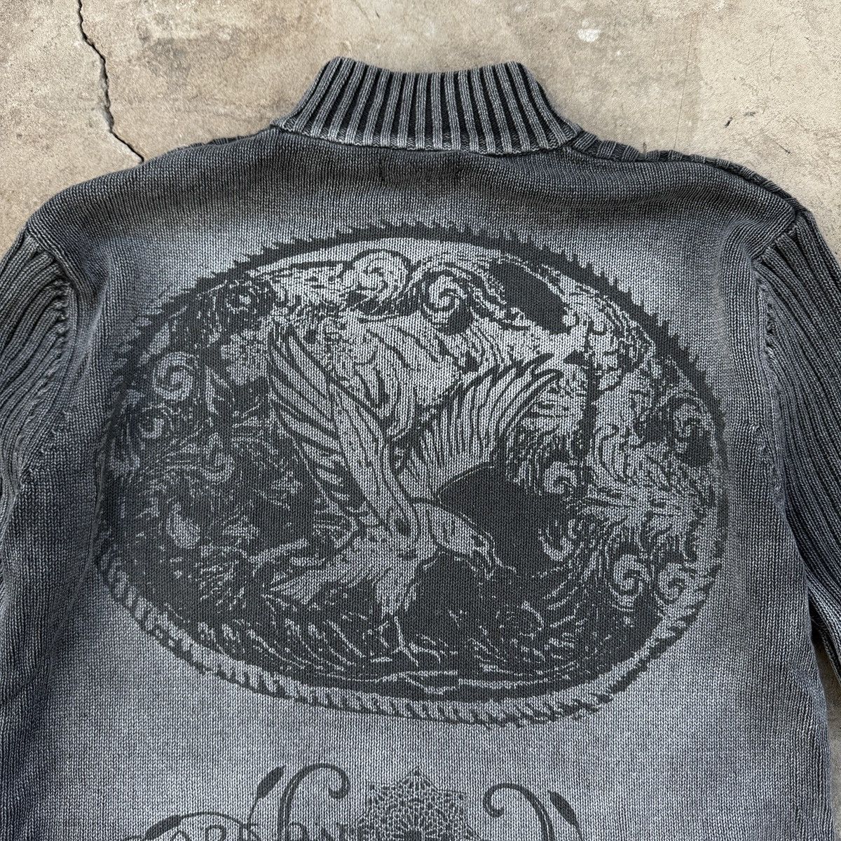 20471120 Vintage Y2K Jack Jones Gray Half Zip Avant Garde Sweater Size US L / EU 52-54 / 3 - 6 Thumbnail