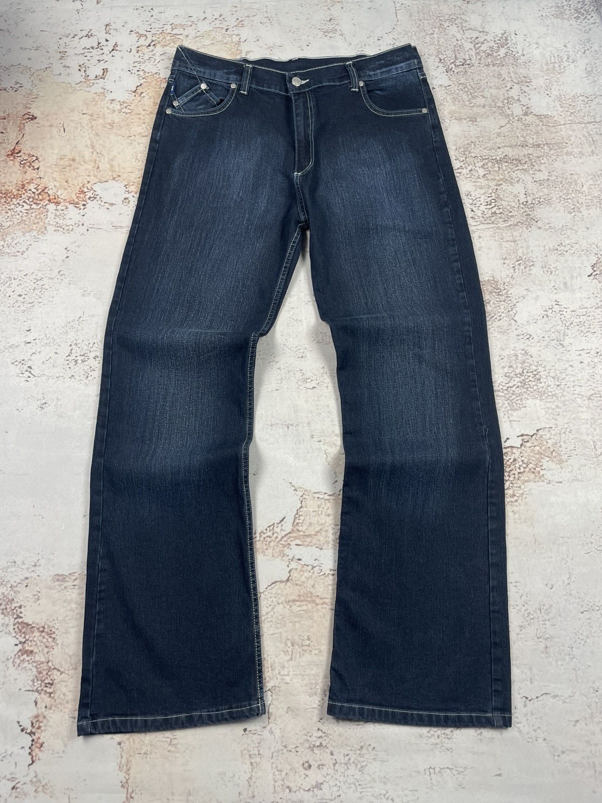 Victoria Beckham Victoria Beckham W34 L32 Jeans – Bootcut Fit, Navy, Drip egv Size 34" / US 12 / IT 48 - 2 Thumbnail
