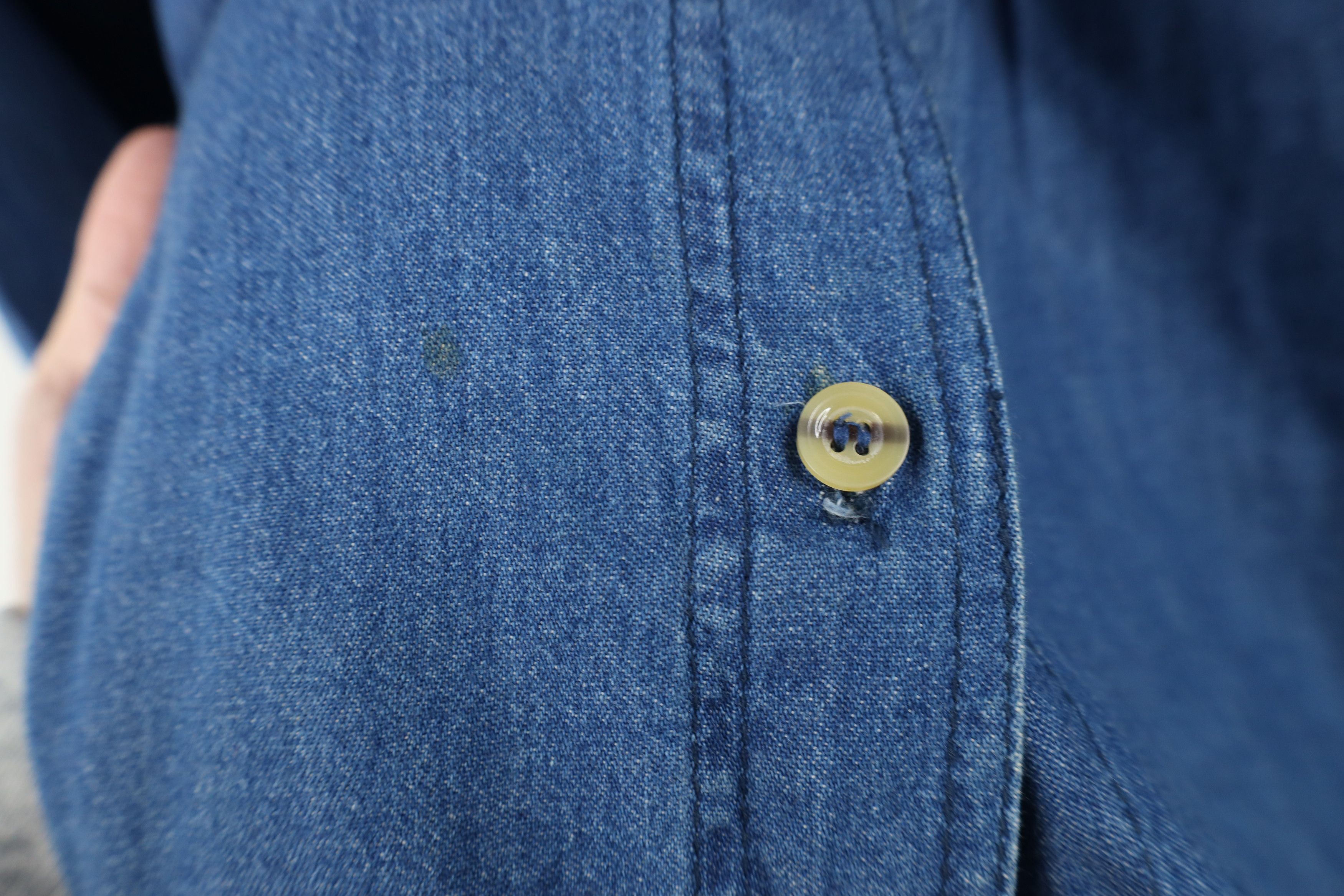 Vintage Vintage 90s Streetwear Abstract Sunflower Denim Button Shirt Size 3XL / US 20-22 - 10 Thumbnail