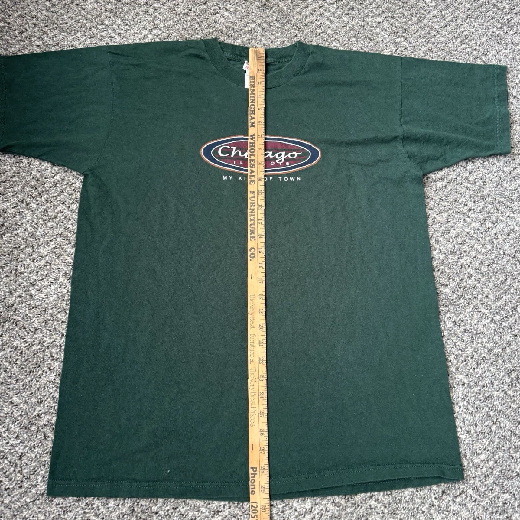 Vintage VINTAGE Chicago T Shirt Mens XL Illinois 90s My Kind of Town Green Short Sleeve Size US XL / EU 56 / 4 - 5 Thumbnail
