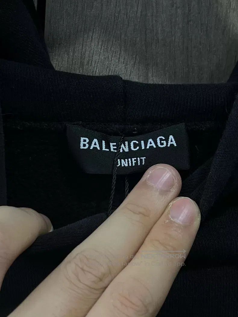 Balenciaga Balenciaga Black Logo Embroidered Hoodie Size US L / EU 52-54 / 3 - 3 Thumbnail