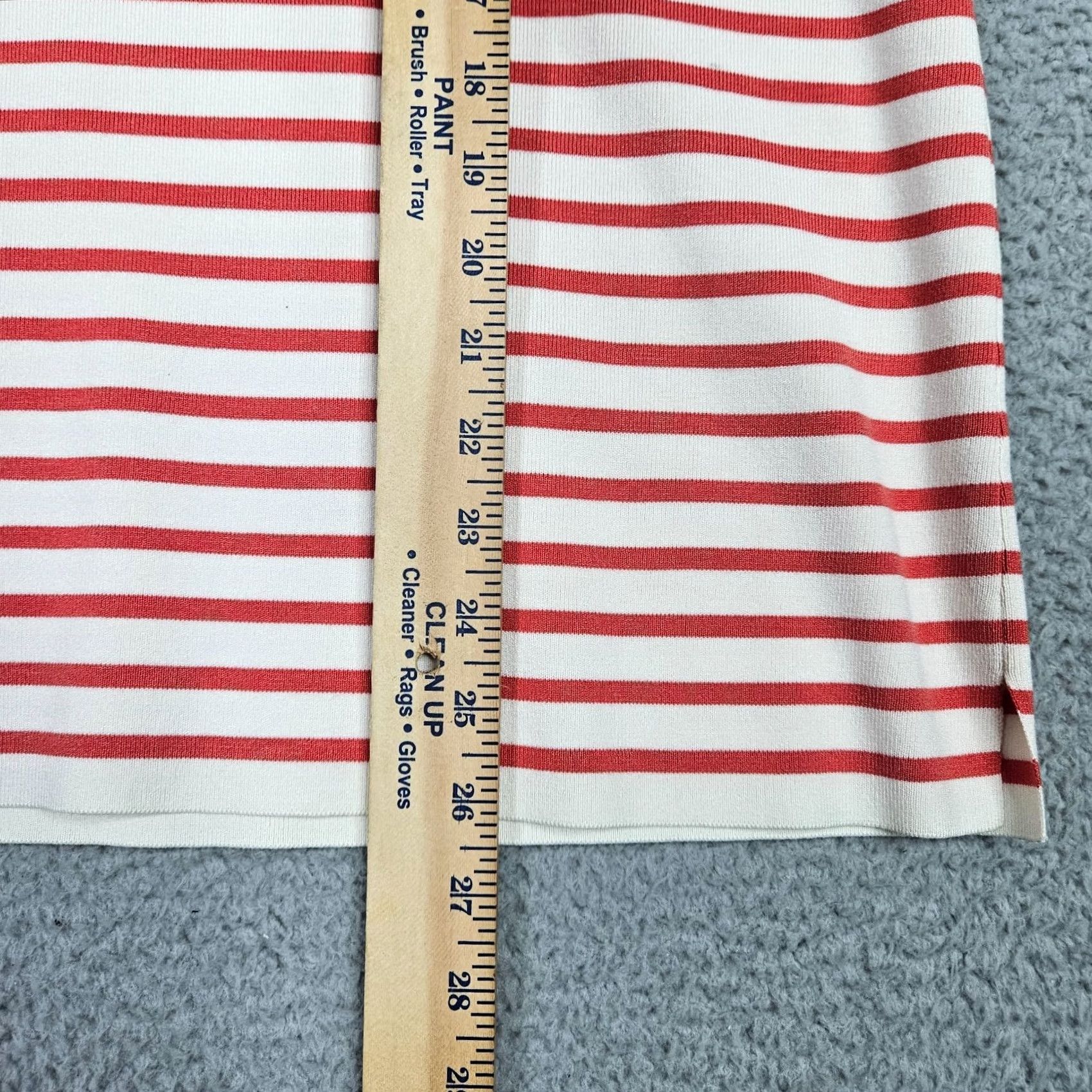 Banana Republic Banana Republic Top Shirt Womens XL Orange White Stripes Short Sleeve Round Neck Casual Knit Top Striped All Seasons 90s? Size XL / US 12-14 / IT 48-50 - 3 Thumbnail