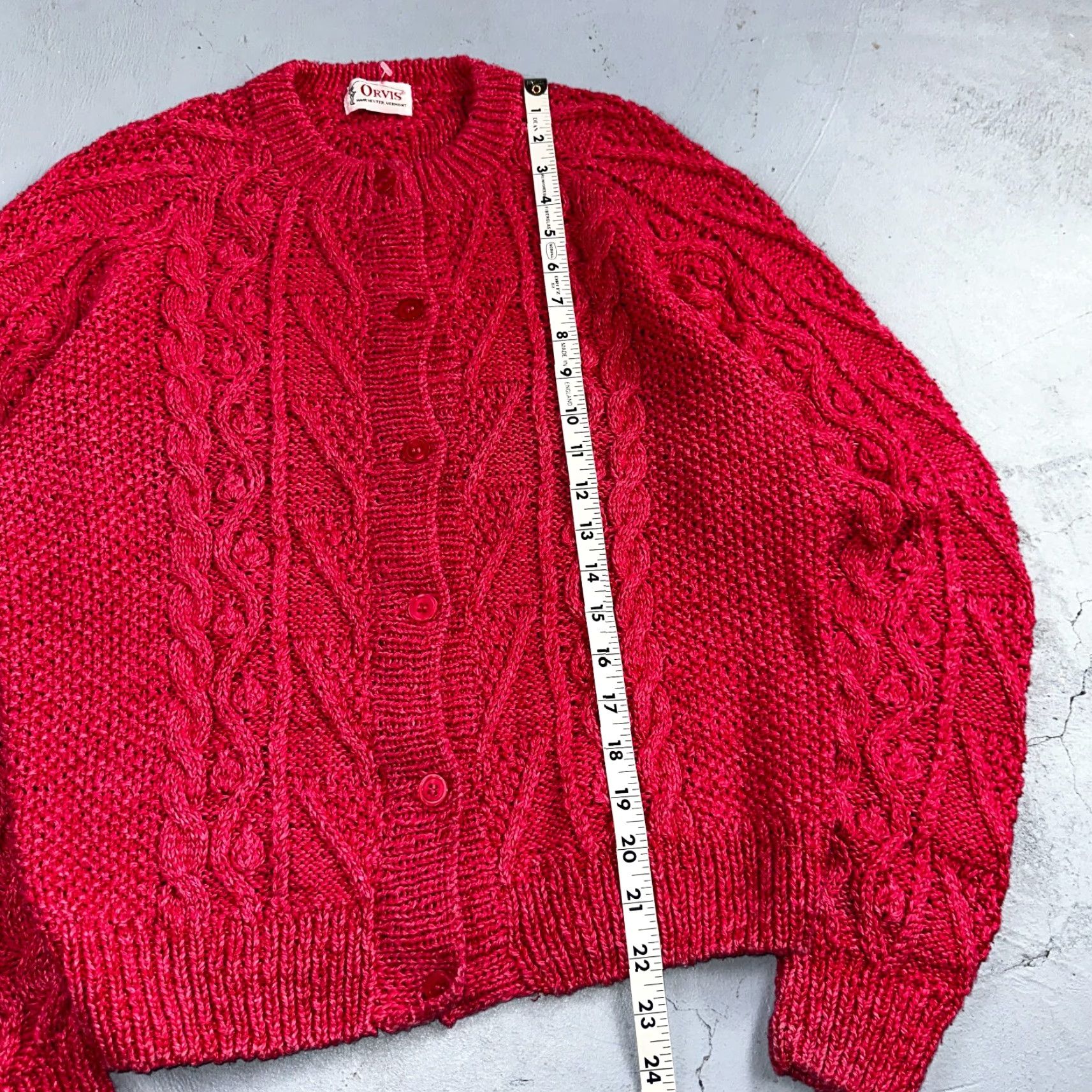 Orvis Vintage Orvis Womens Sweater Pullover Wool Cable Knit Crew Neck Pink 90s M Size M / US 6-8 / IT 42-44 - 4 Thumbnail