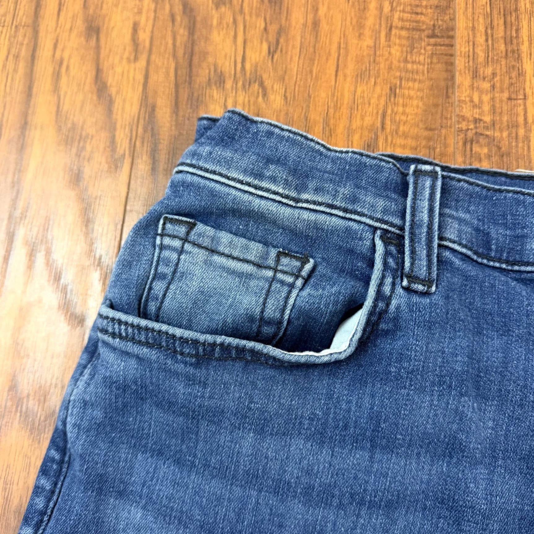 Vintage Current/Elliott Jeans Women Flared High Rise Dark Wash Denim 32 29x33 Stretch N/A Size 24" / US 00 / IT 34 - 3 Thumbnail