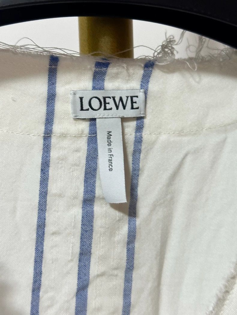 Loewe LOEWE Blue and white striped V-neck dress Size XS / US 0-2 / IT 36-38 - 2 Thumbnail