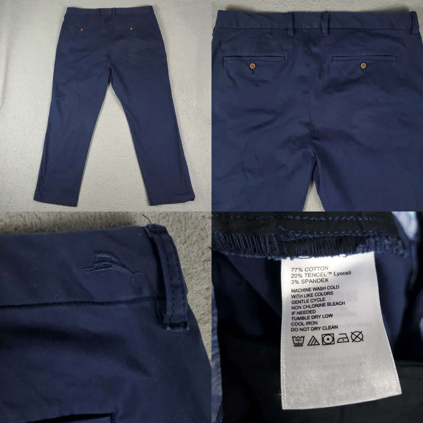 Tommy Bahama Tommy Bahama Chino Pants Mens 38x28 Blue Flat Front Regular Fit Size US 38 / EU 54 - 8 Thumbnail