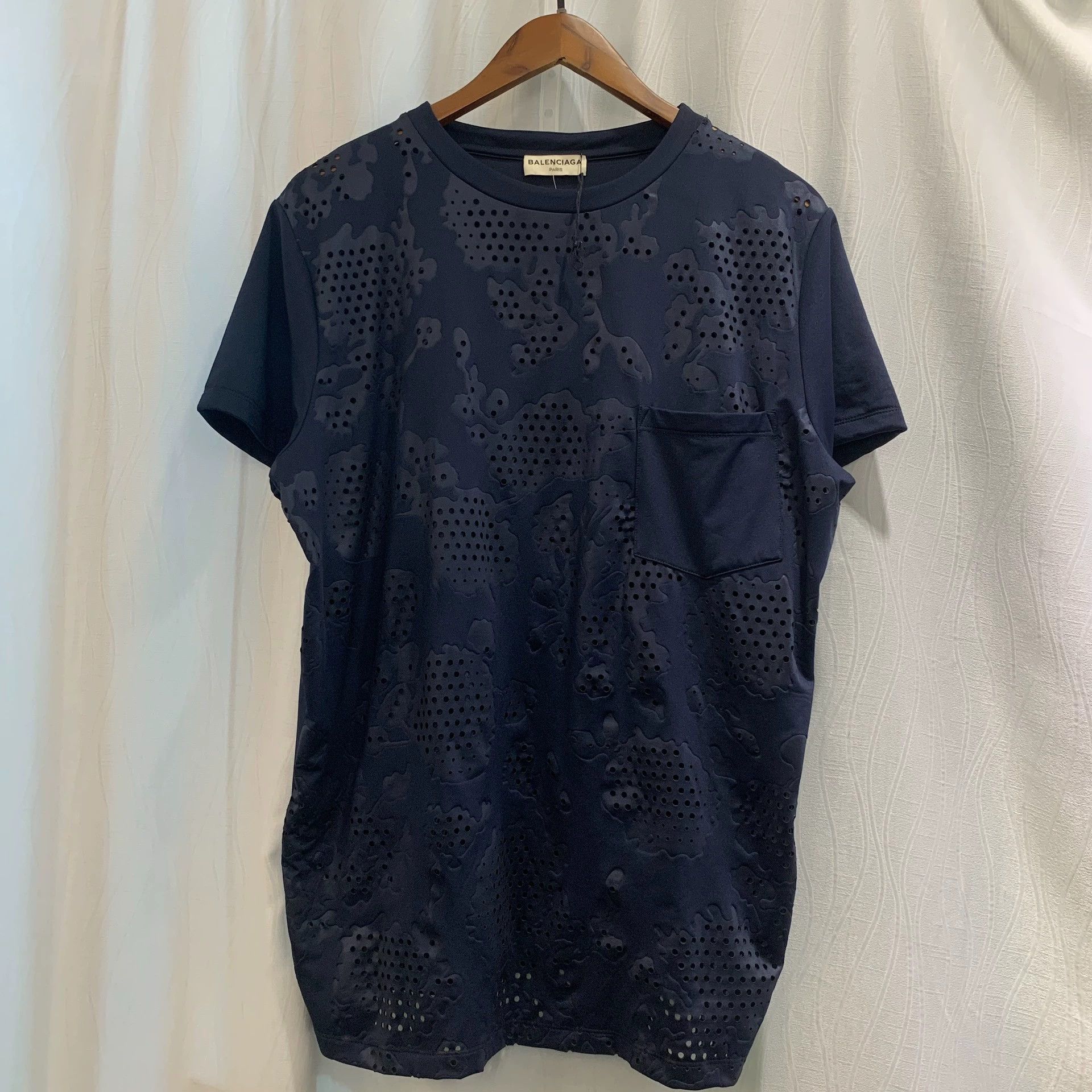 Balenciaga Perforated Short Sleeve T-Shirt L - dmc