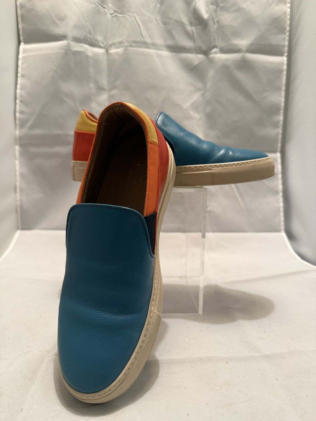 Paul Smith Multi-Color Leather Slip-On Sneakers (SR136)