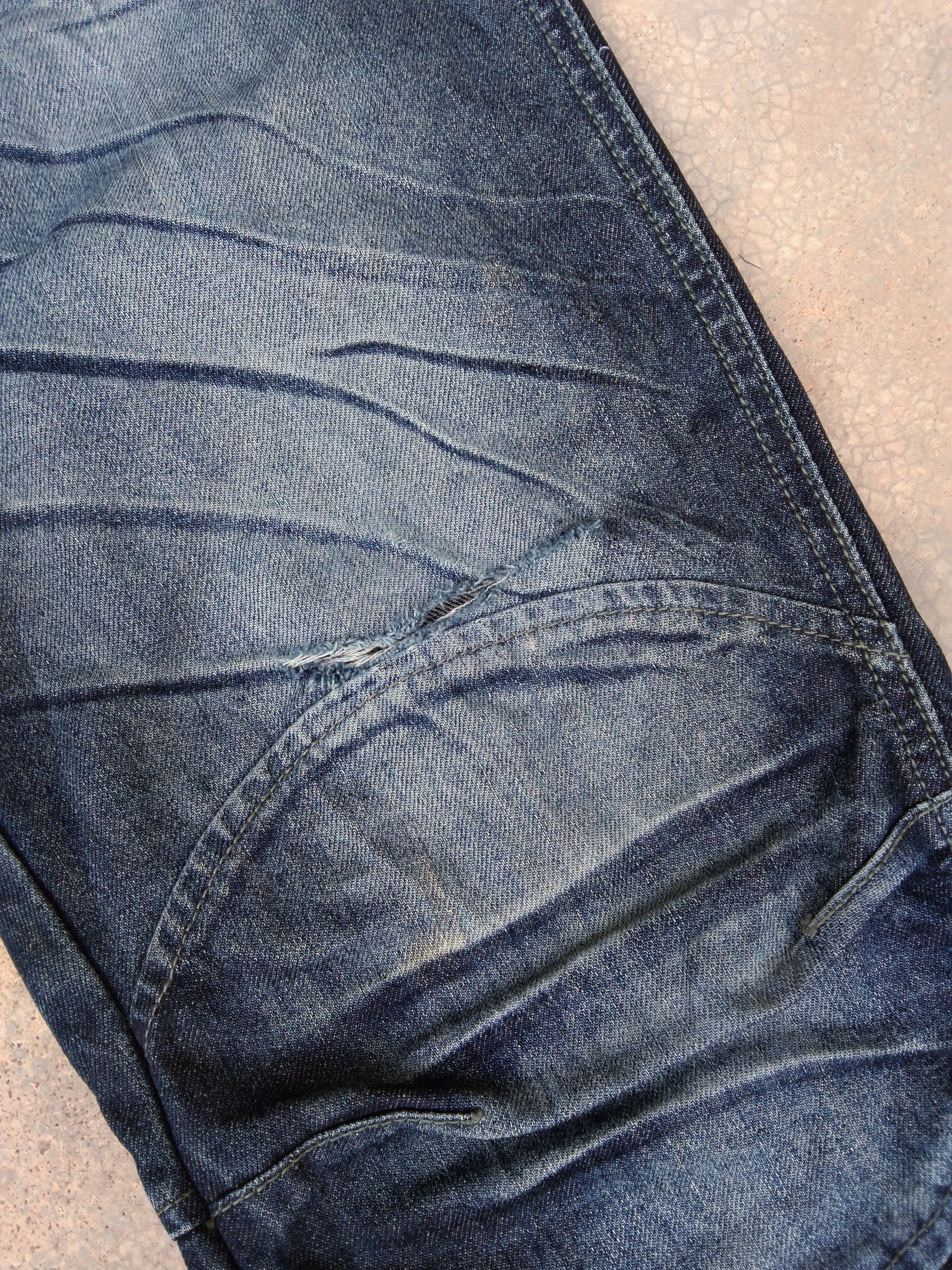 Jean Vintage Reward Denim Whisker Distressed Jeans 34x36 Size US 34 / EU 50 - 4 Thumbnail