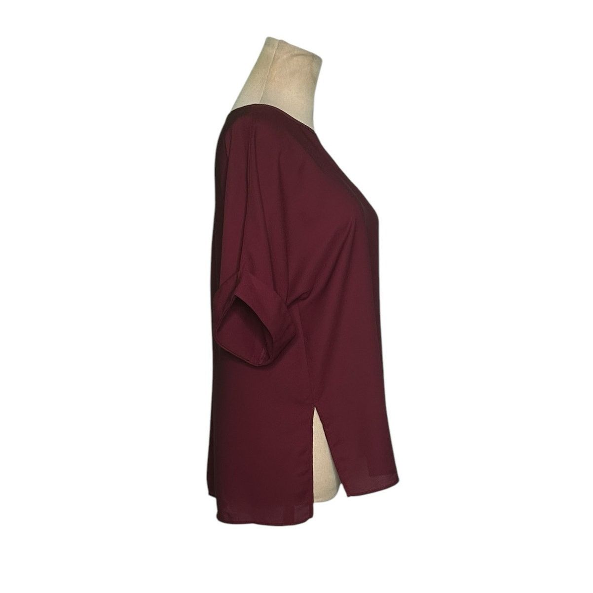 Asos Asos burgundy red short sleeves tunic top size 4 Size S / US 4 / IT 40 - 5 Thumbnail