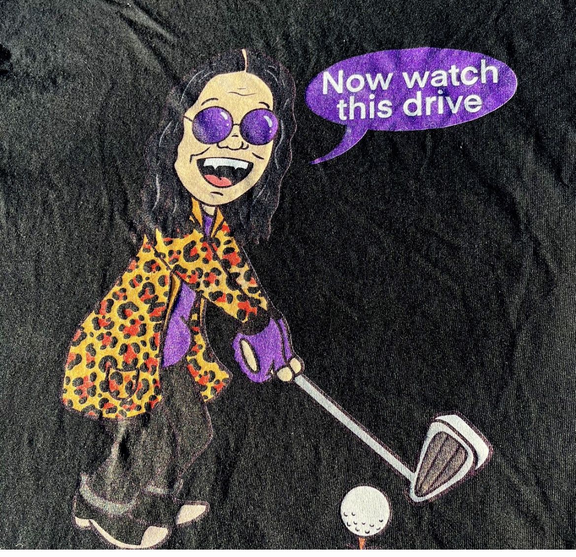Ozzy Osbourne Black Ozzy Osbourne “Now Watch This Drive” Golf Graphic Tee Size US M / EU 48-50 / 2 - 6 Thumbnail