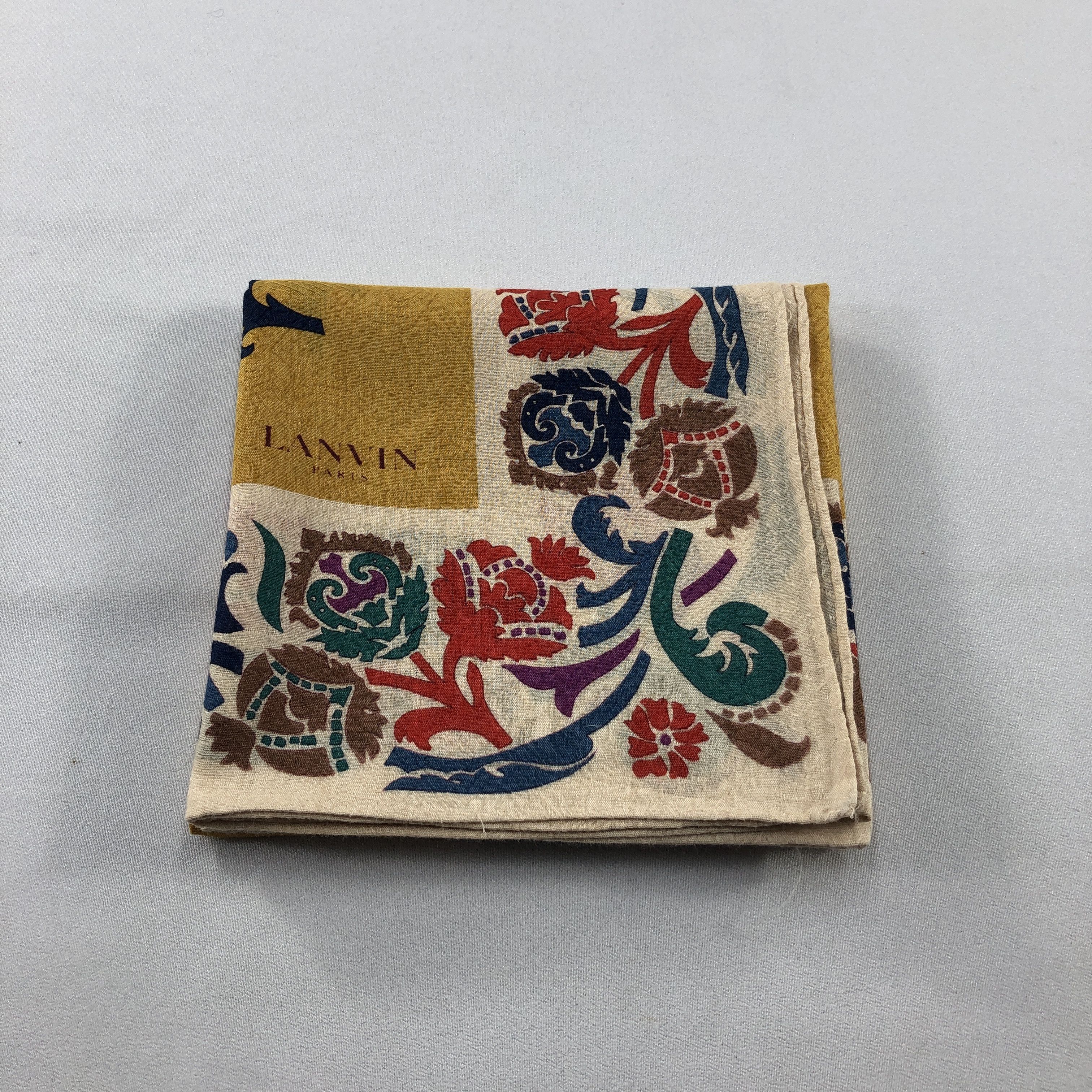 Lanvin Lanvin Floral Handkerchief Neckerchief Bandana H3038 Size ONE SIZE - 6 Thumbnail