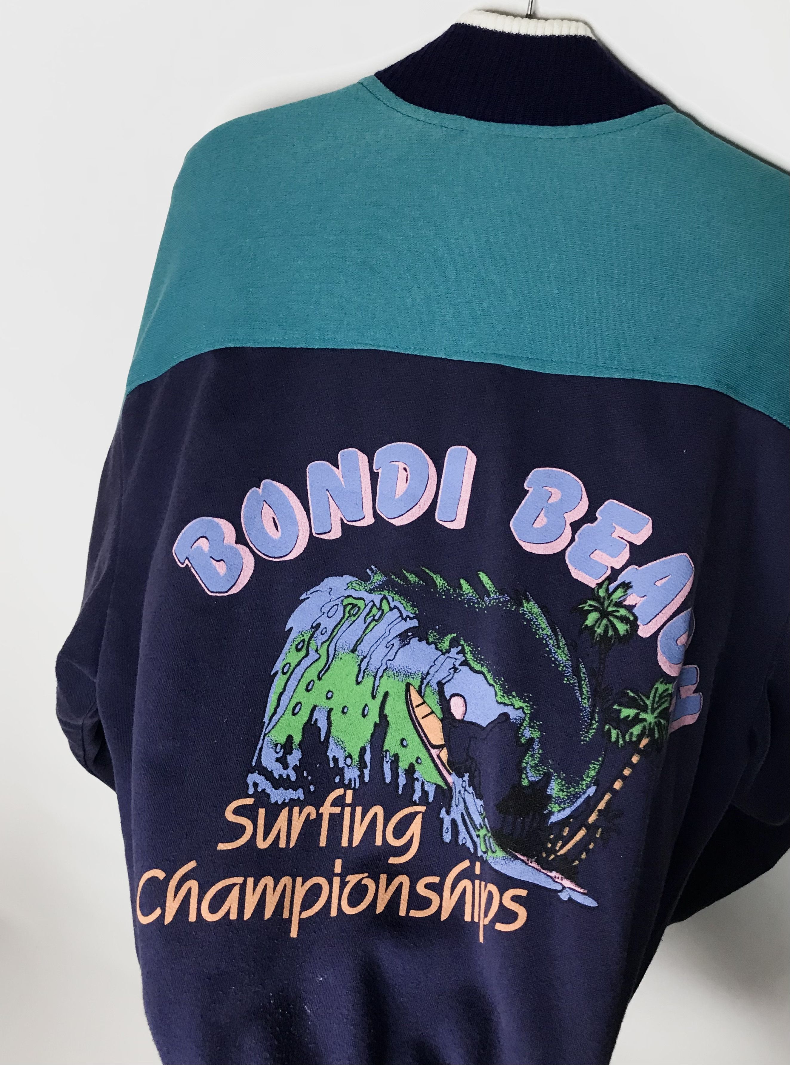 Vintage Bondi Beach Vintage Bomber Oxford Blue Surf Championship Size US L / EU 52-54 / 3 - 5 Thumbnail