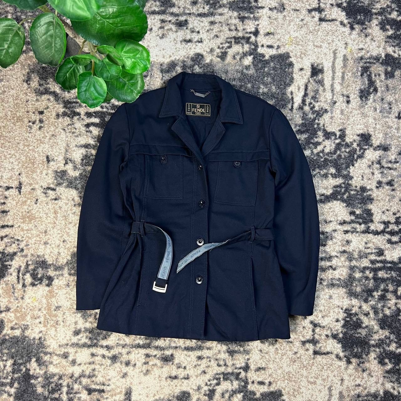Fendi Fendi Luxury Y2K Button Up Vintage Viscose Coat Size L / US 10 / IT 46 - 1 Thumbnail