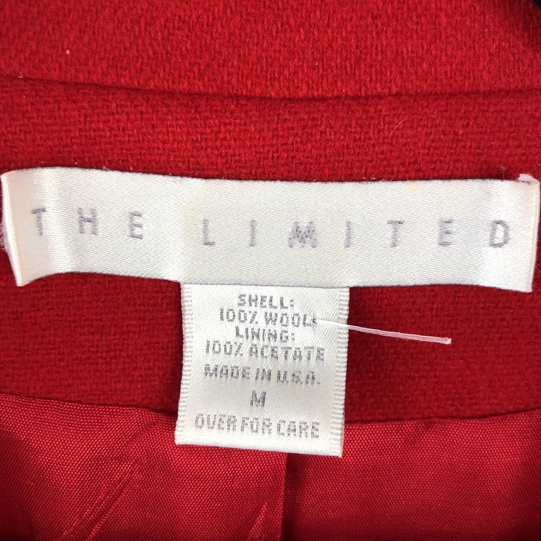 Vintage VINTAGE The Limited Blazer Womens Medium Red Wool Black Trim Pocket Jacket Office Mens? No, Womens. Size M / US 6-8 / IT 42-44 - 5 Thumbnail