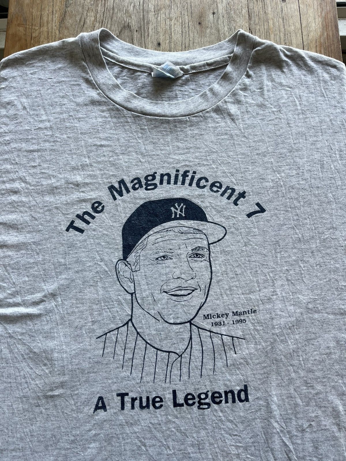 MLB × Vintage Vintage THE MICK (Mickey Mantle) A True Legend 90’ T-shirt Size US L / EU 52-54 / 3 - 4 Thumbnail