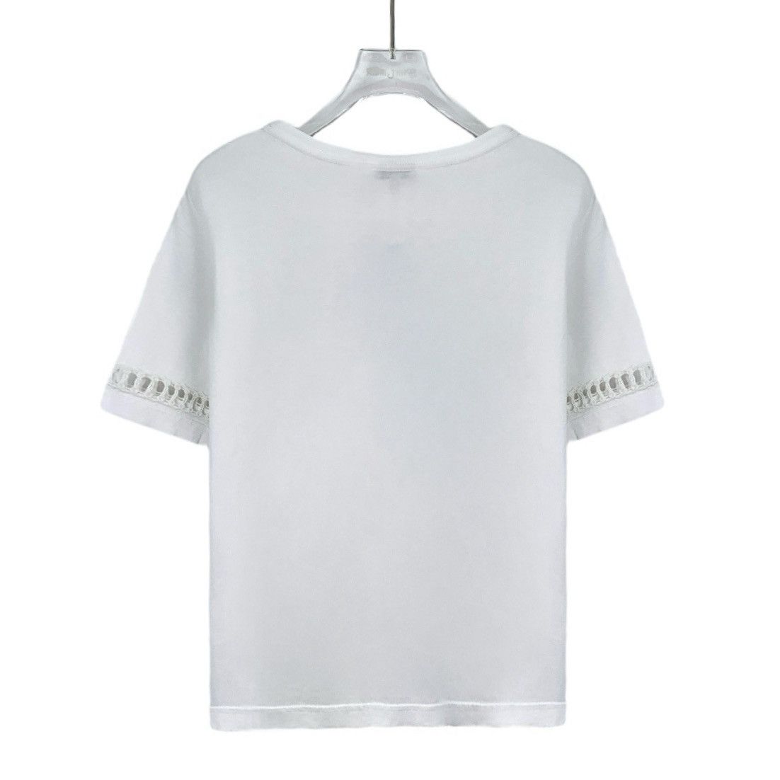 Chanel Chanel White Logo Embroidered Cotton T-Shirt Size S / US 4 / IT 40 - 2 Thumbnail